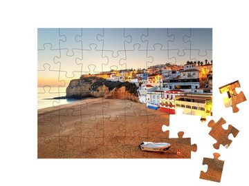 puzzleYOU Puzzle Carvoeiro in der Abenddämmerung, Algarve, Portugal, 48 Puzzleteile, puzzleYOU-Kollektionen Portugal