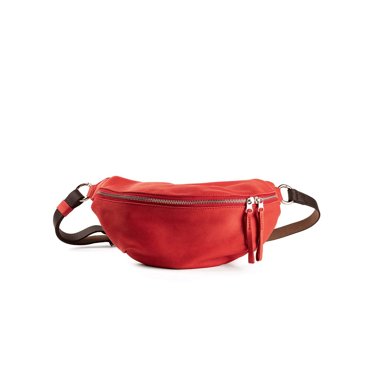 Harold's Abendtasche Hüfttasche aus Leder, rot.