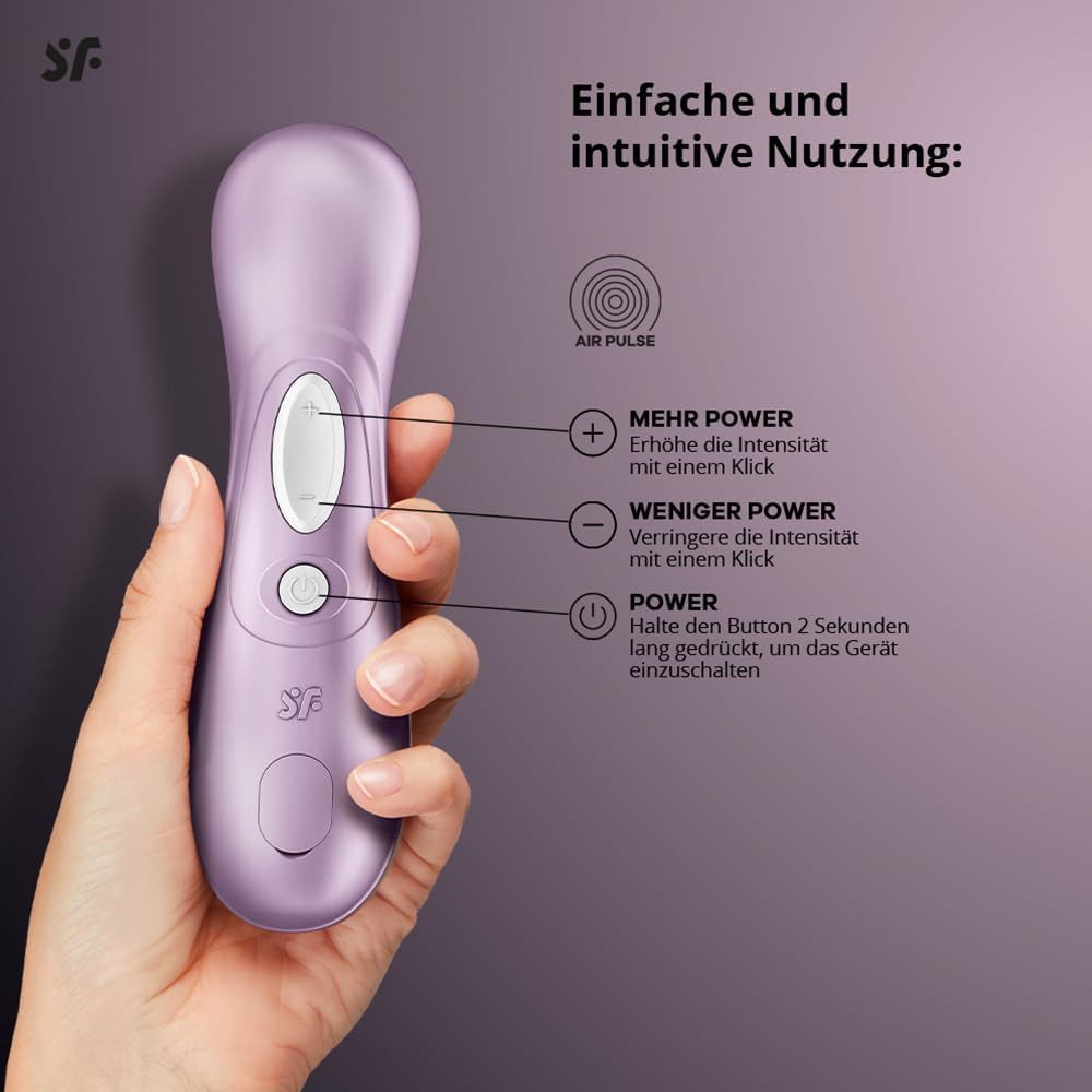 Satisfyer Massagegerät Pro 2 – Druckwellen-Stimulator mit Air-Pulse-Technologie, Wellnessgerät, 11 Intensitäten & Wasserdicht IPX7