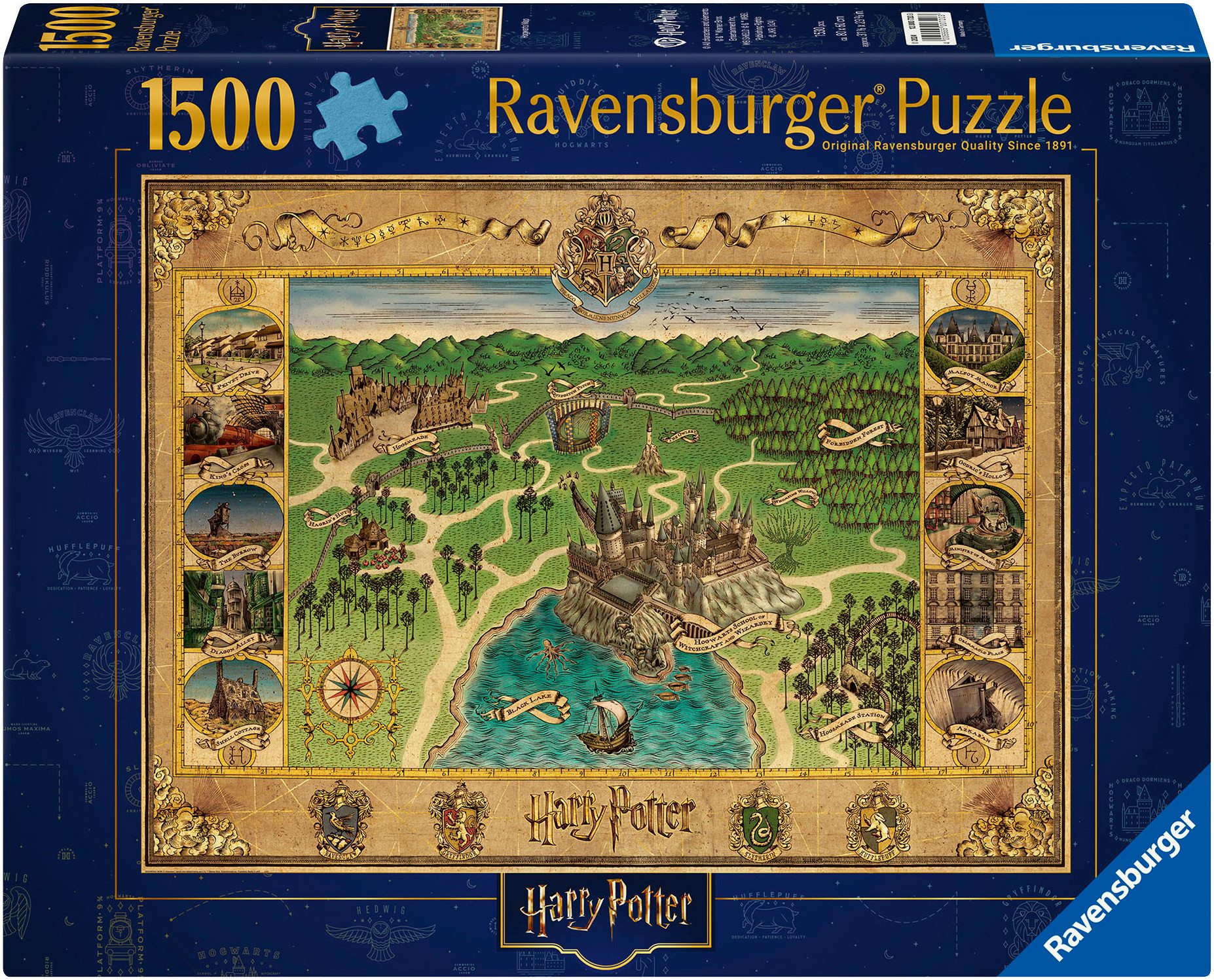 Ravensburger Puzzle Harry Potter Hogwarts Karte, 1500 Puzzleteile, Made in günstig online kaufen