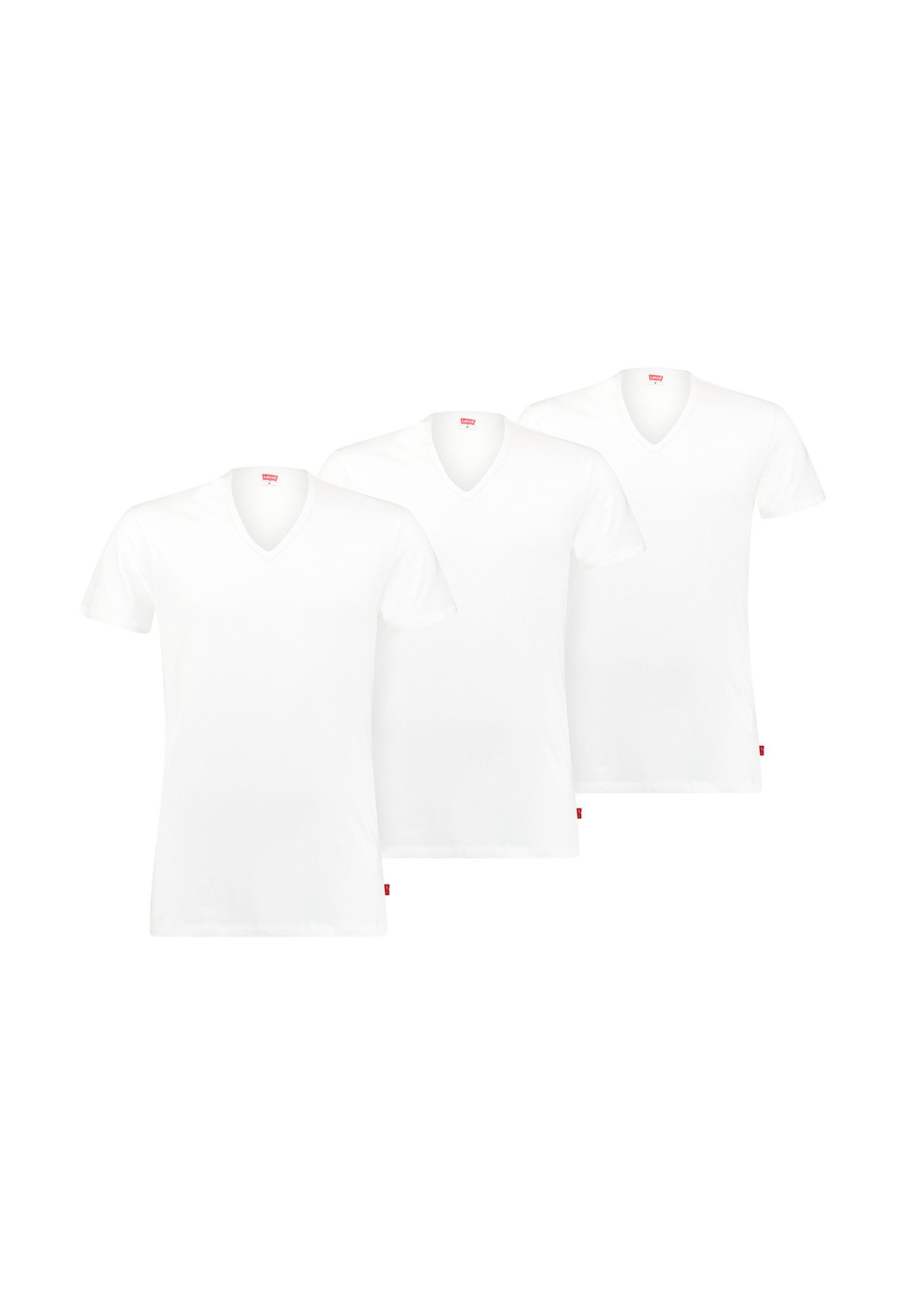 Levi's® Poloshirt LEVIS MEN V-NECK 3P ECOM (Packung, 3-tlg., 3er-Pack)