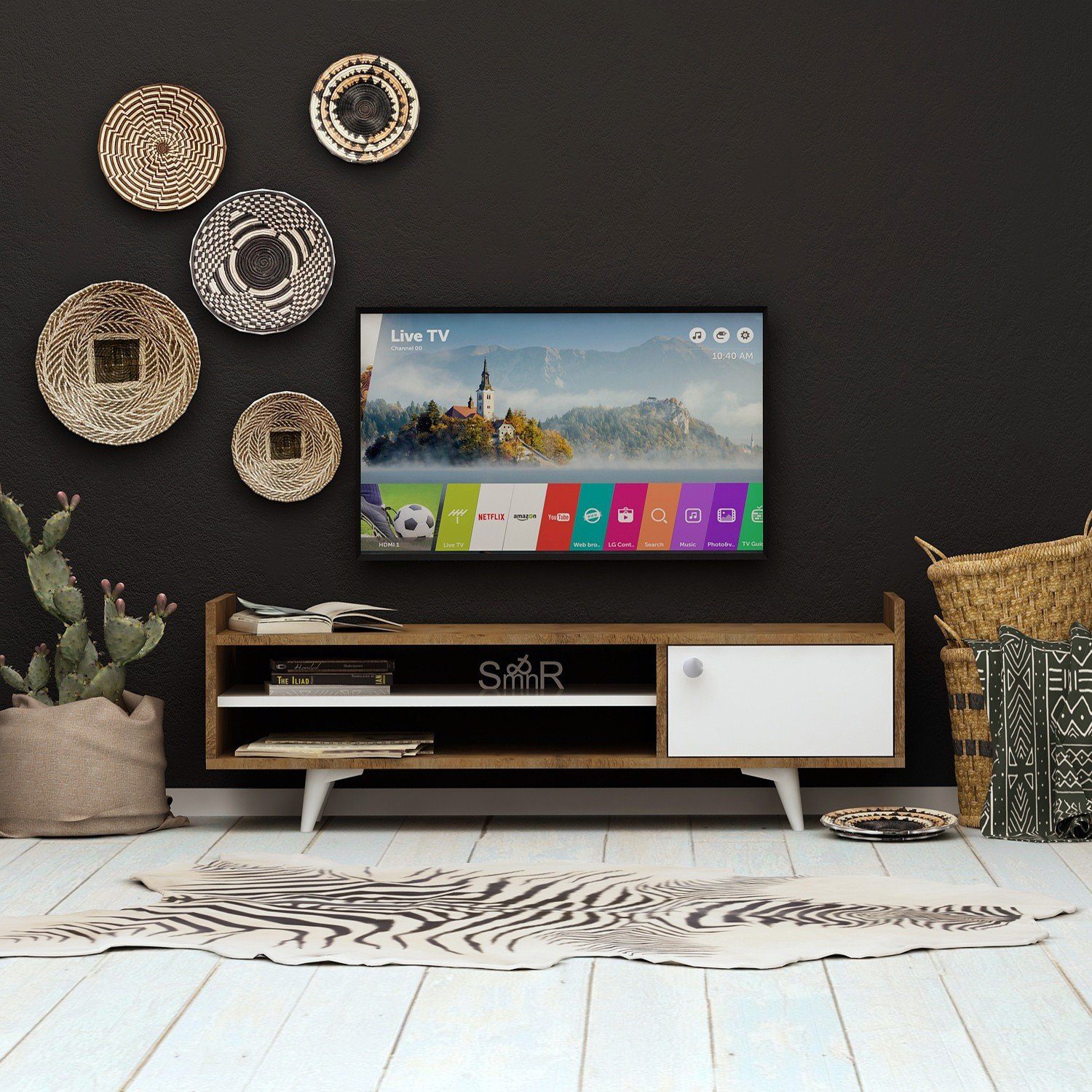 Skye Decor TV-Schrank Schränke, 47x120x35 cm, 100% Melaminbeschichtete Partikelplatte