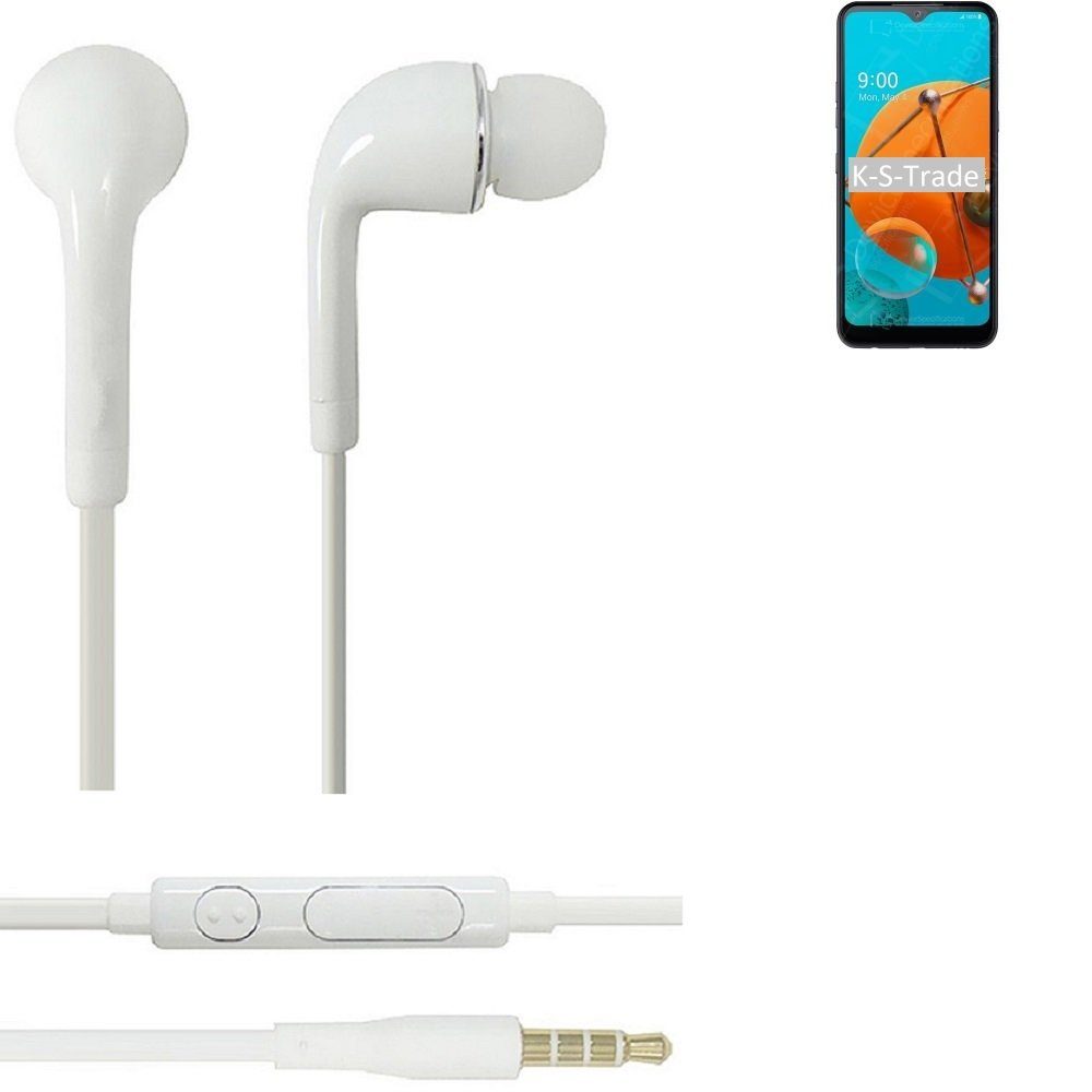 K-S-Trade Headset Lautstärkeregler mit Mikrofon u In-Ear-Kopfhörer (Kopfhörer weiß für 3,5mm) Electronics K51 LG