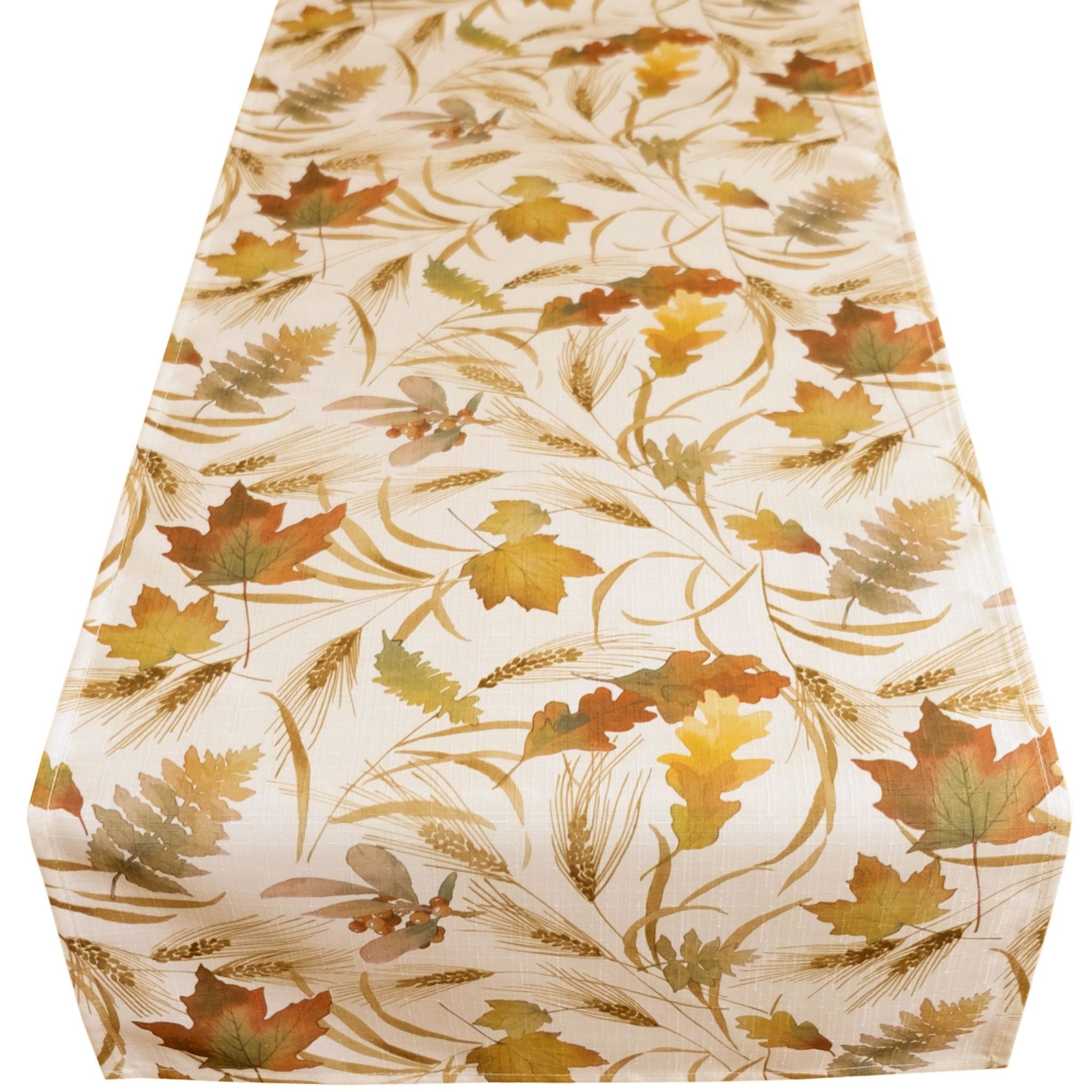 matches21 HOME & HOBBY Tischdecke Tischläufer Herbst 40 x 140 cm mit Motiv Herbstlaub als Alloverdruck (1-tlg), Tischdeko für Küche & Tisch