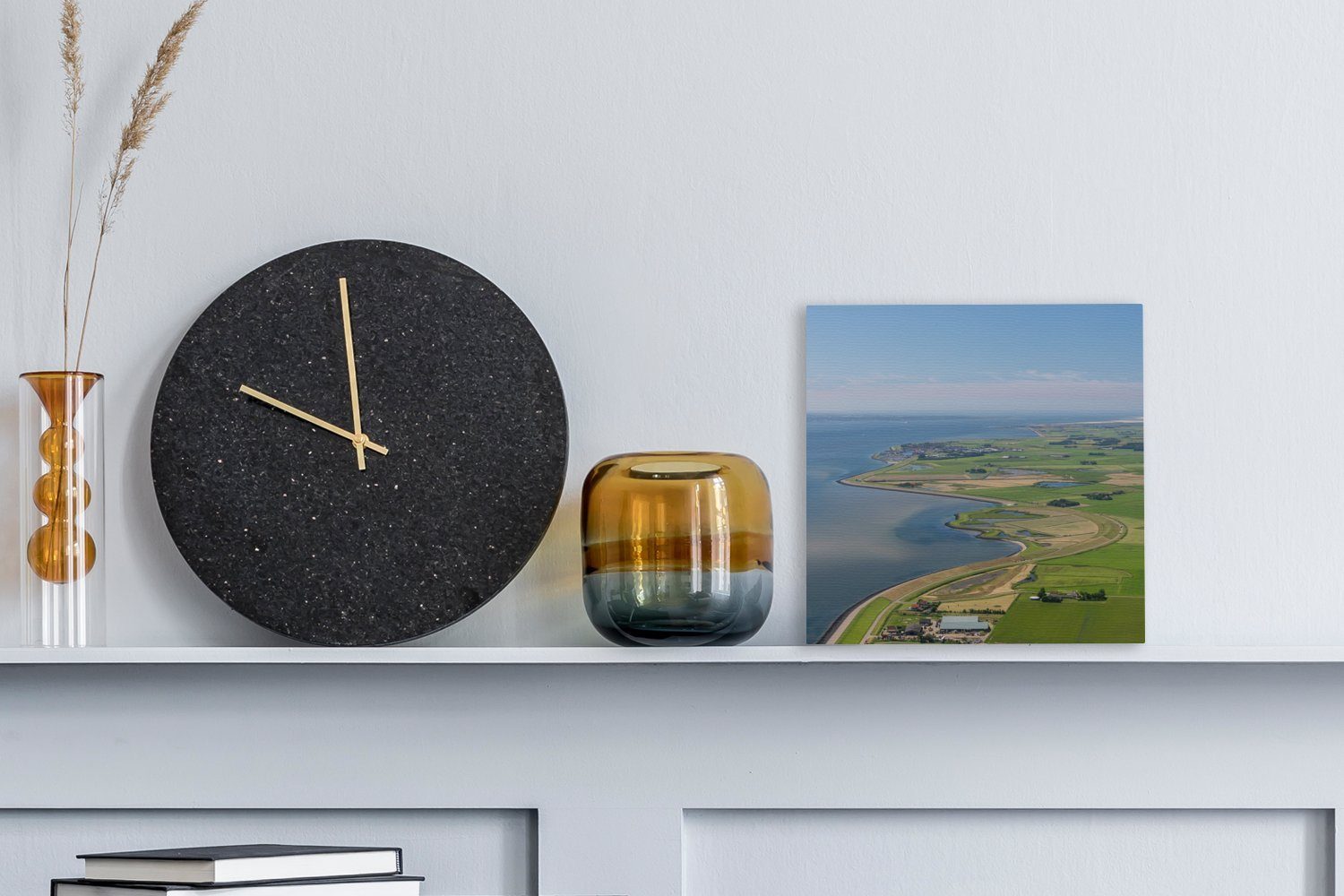 OneMillionCanvasses® Leinwandbild Luftaufnahme von Wohnzimmer Leinwand Bilder Schlafzimmer Niederländisch-Texel, St), für (1