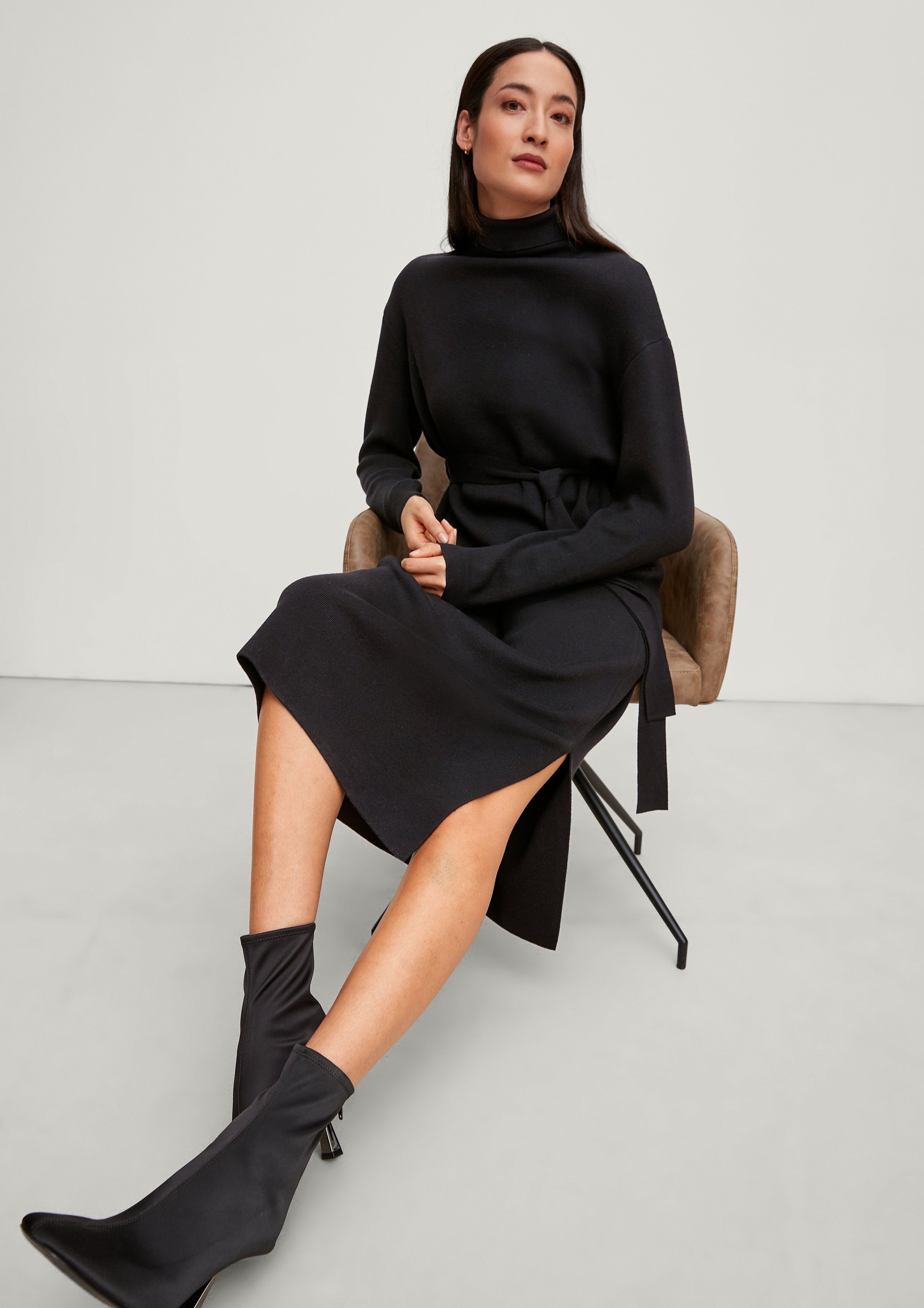 Comma Maxikleid »Kleid mit Rollsaum« online kaufen | OTTO