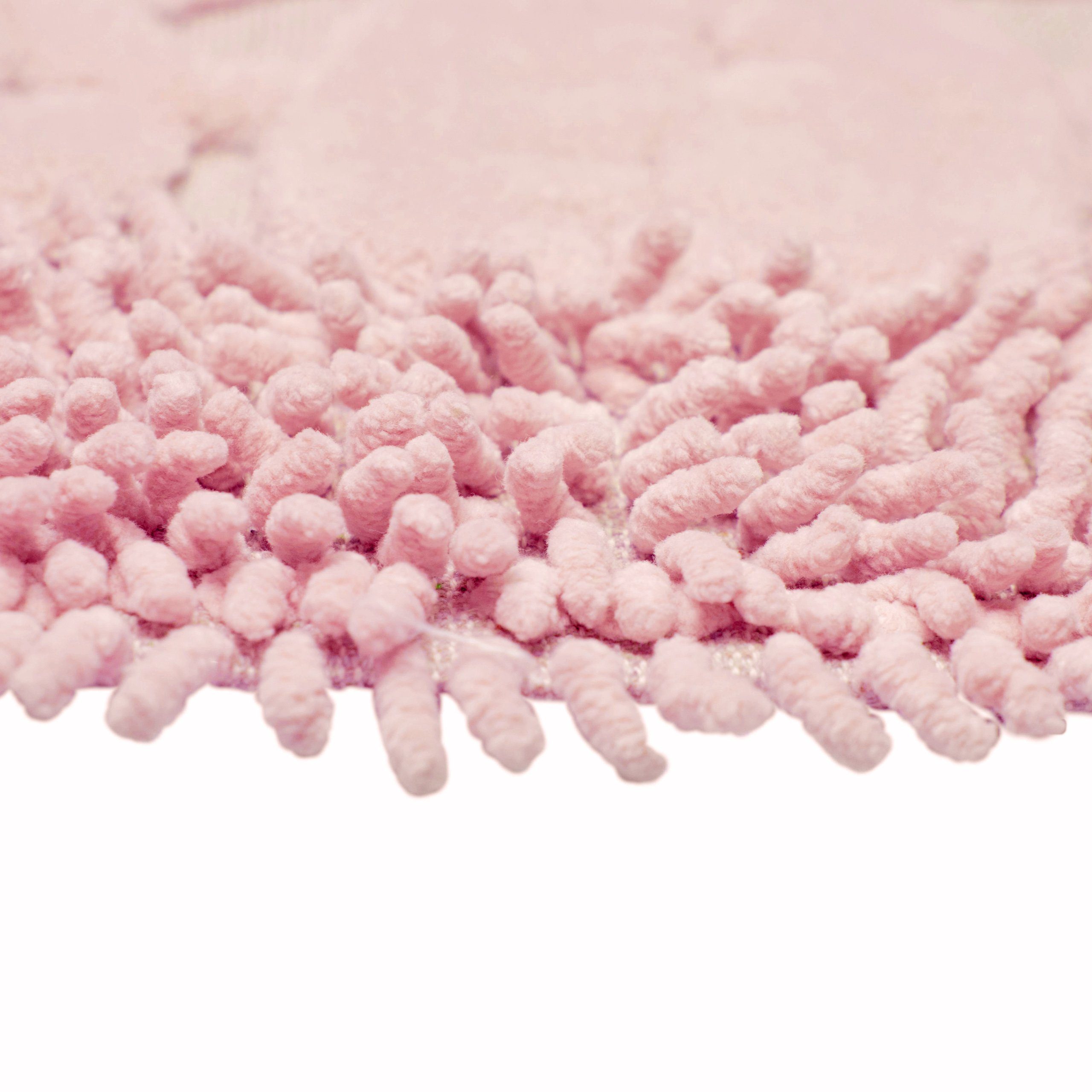 Teppich-Traum, • rechteckig, in 7.5 waschbar • teilig Teppich Set Höhe: pink, waschbar Badezimmerteppich Blätterdesign mm, 2