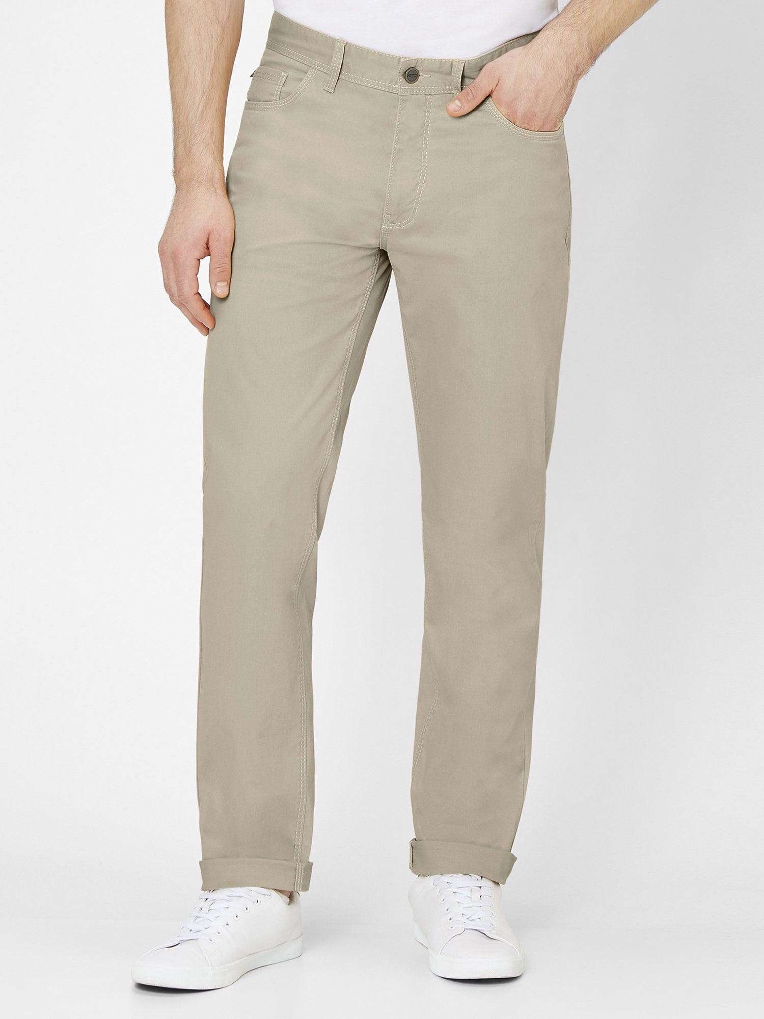 Redpoint Stoffhose MILTON super stretch 5 Pocket aus nachaltiger Baumwolle beige