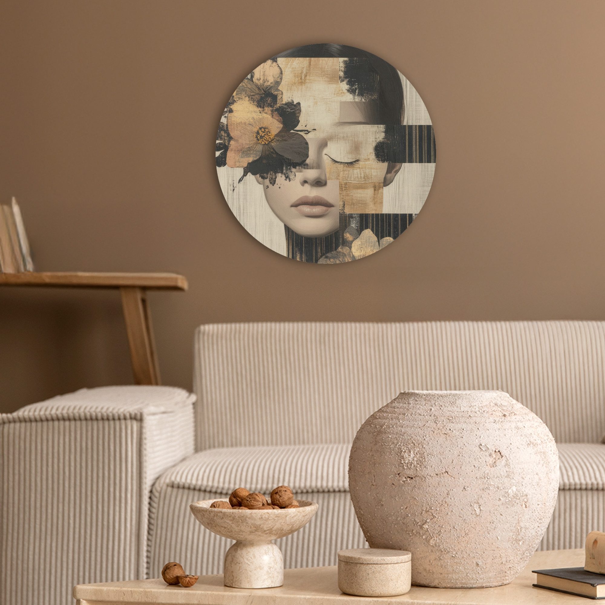 MuchoWow Gemälde Gesicht - Blumen - günstig online kaufen