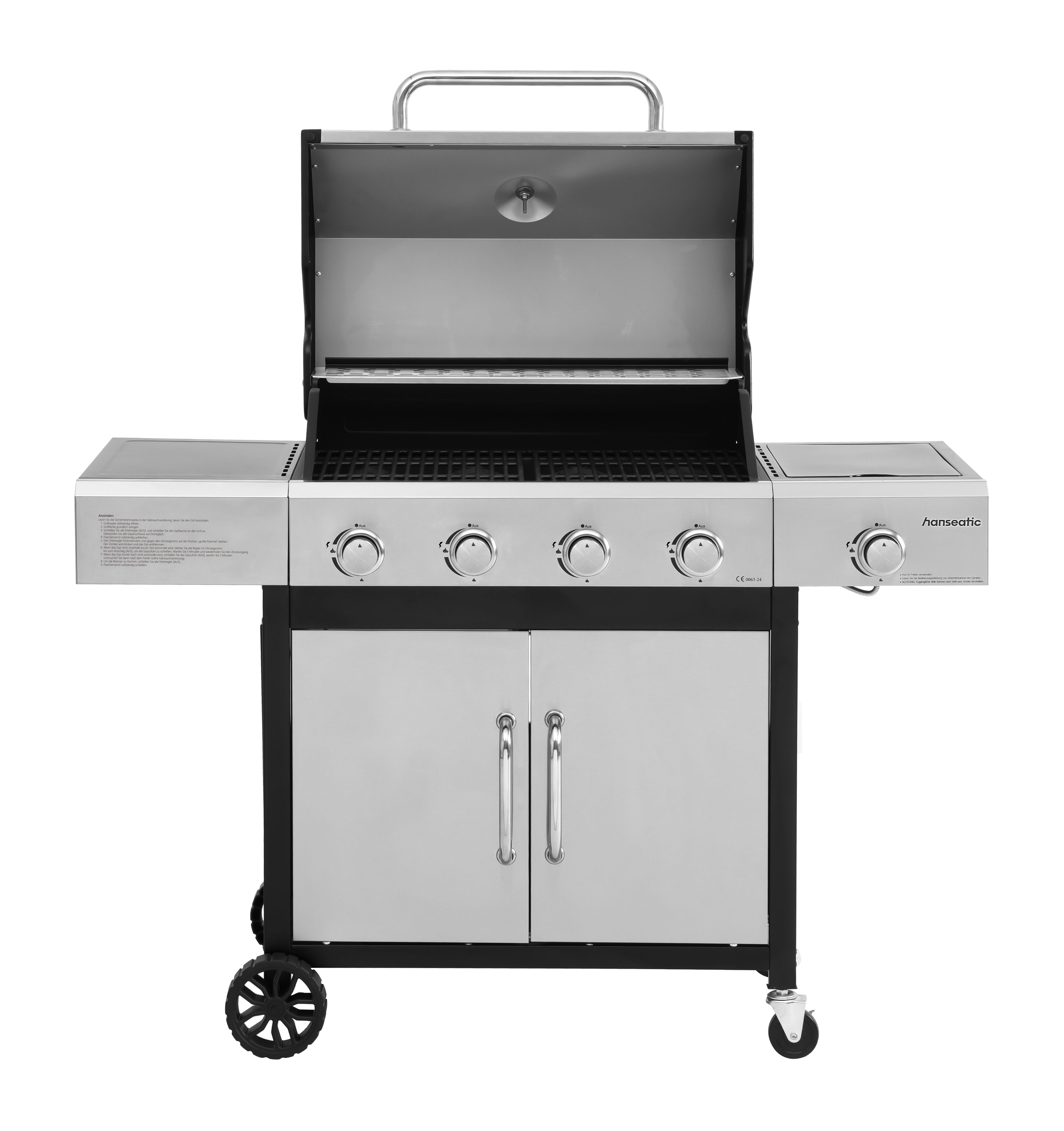 Hanseatic Gasgrill Rockford, BxTxH: 133x59x112 cm, 14,5 kW Gesamtleistung