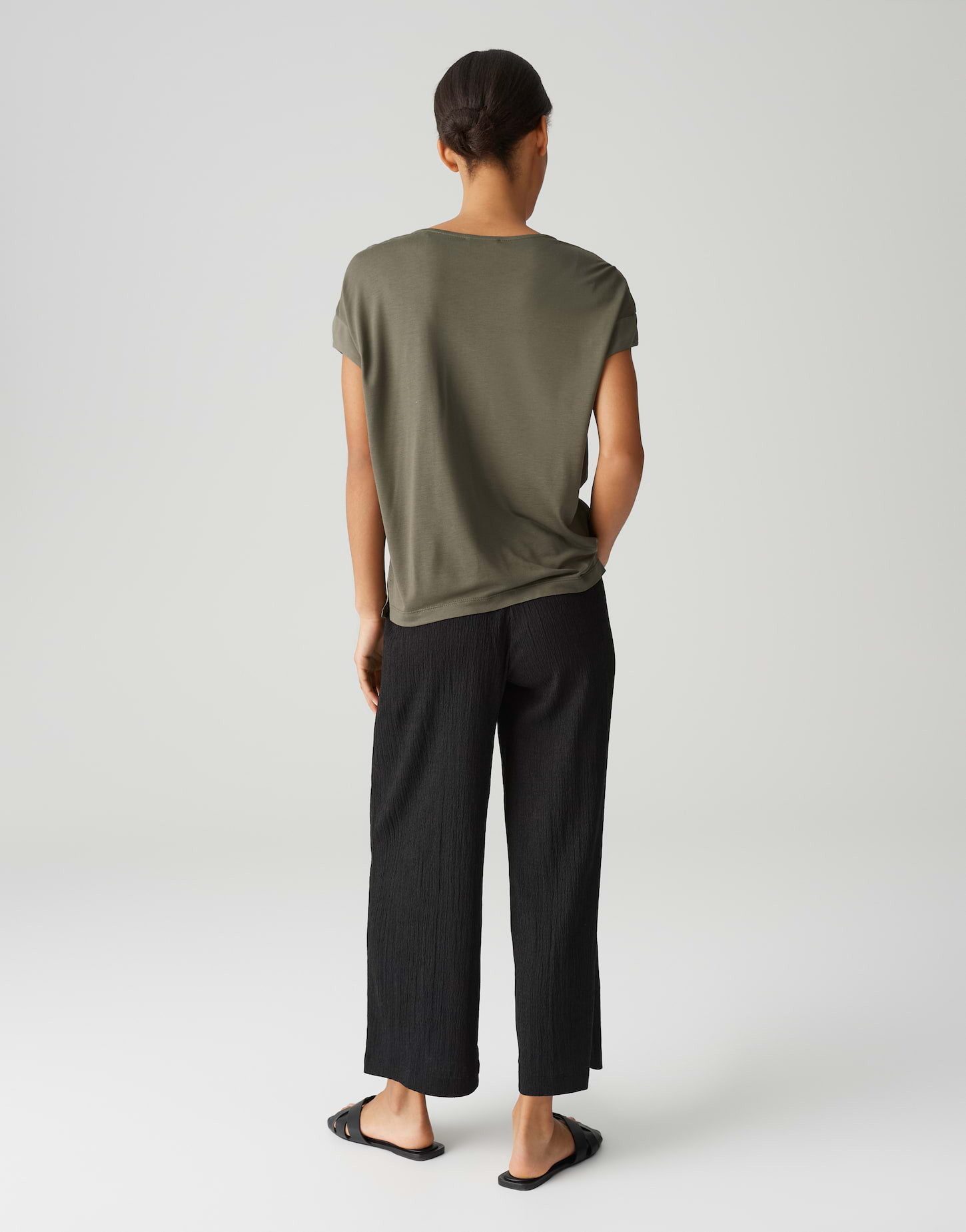 OPUS Kurzarmshirt SESONNE Regular im Materialmix