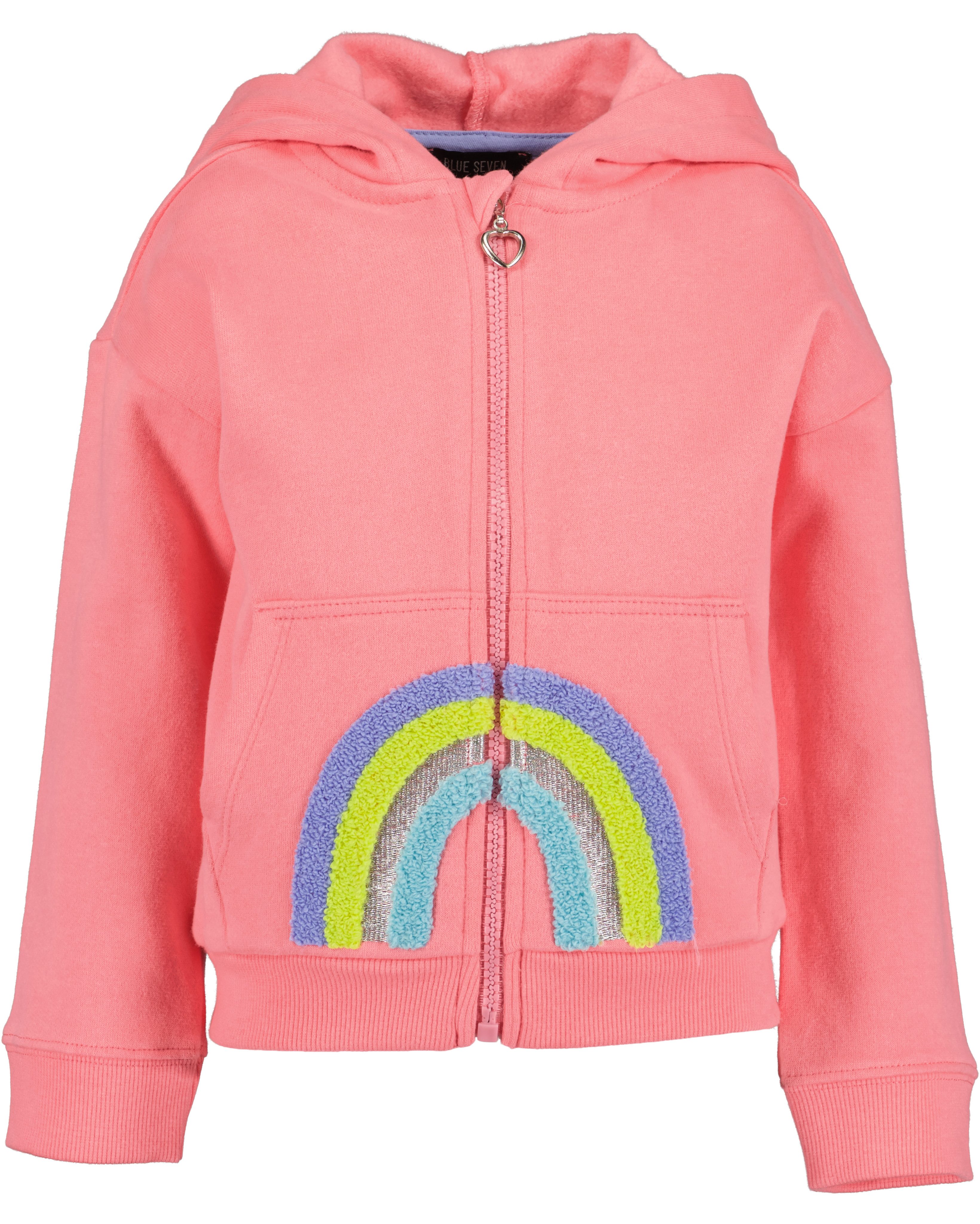 Blue Seven Kapuzensweatjacke mit hochwertiger Regenbogen-Stickerei