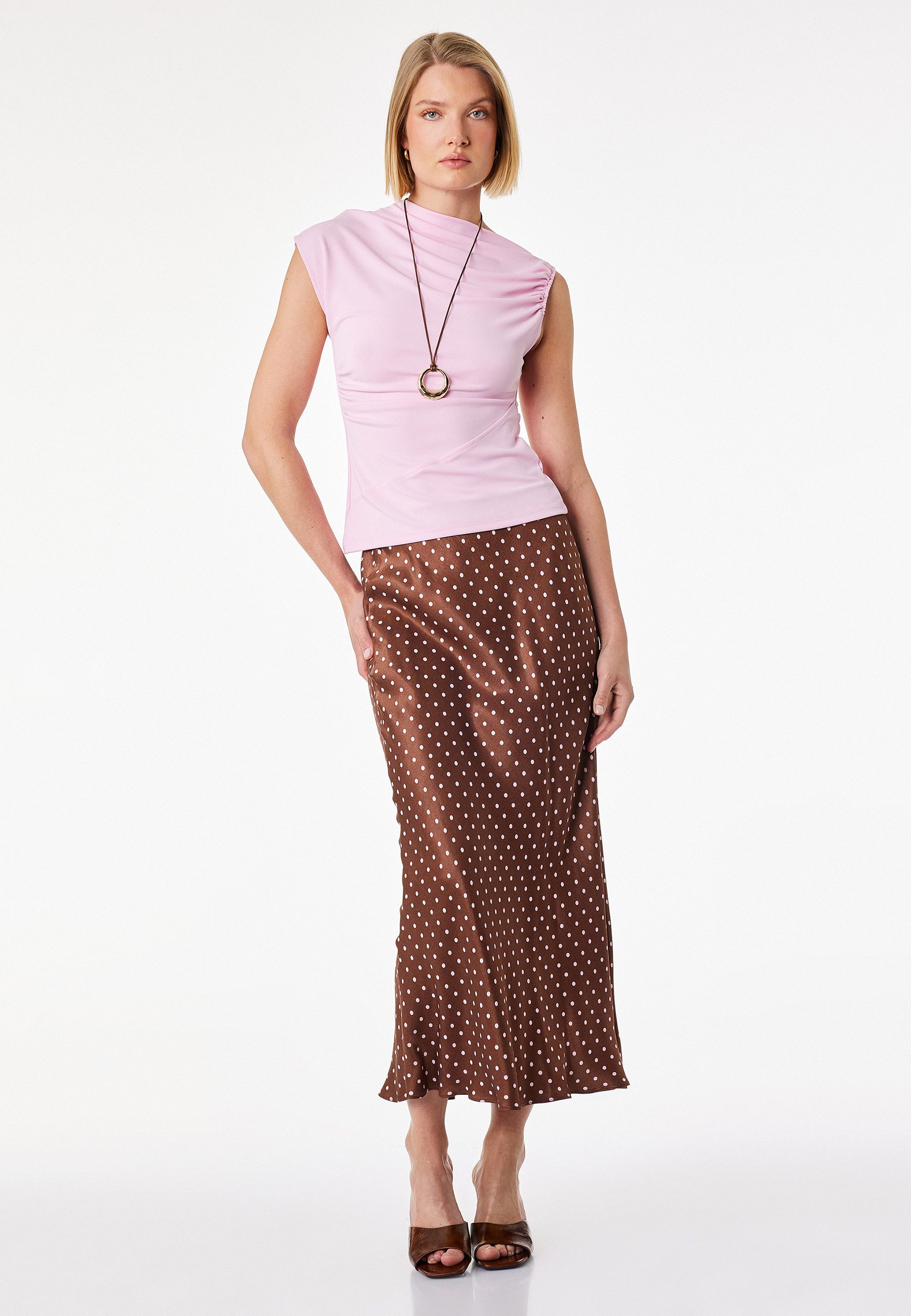 Rock & Leggings A Form Mit Gummidetail Midirock