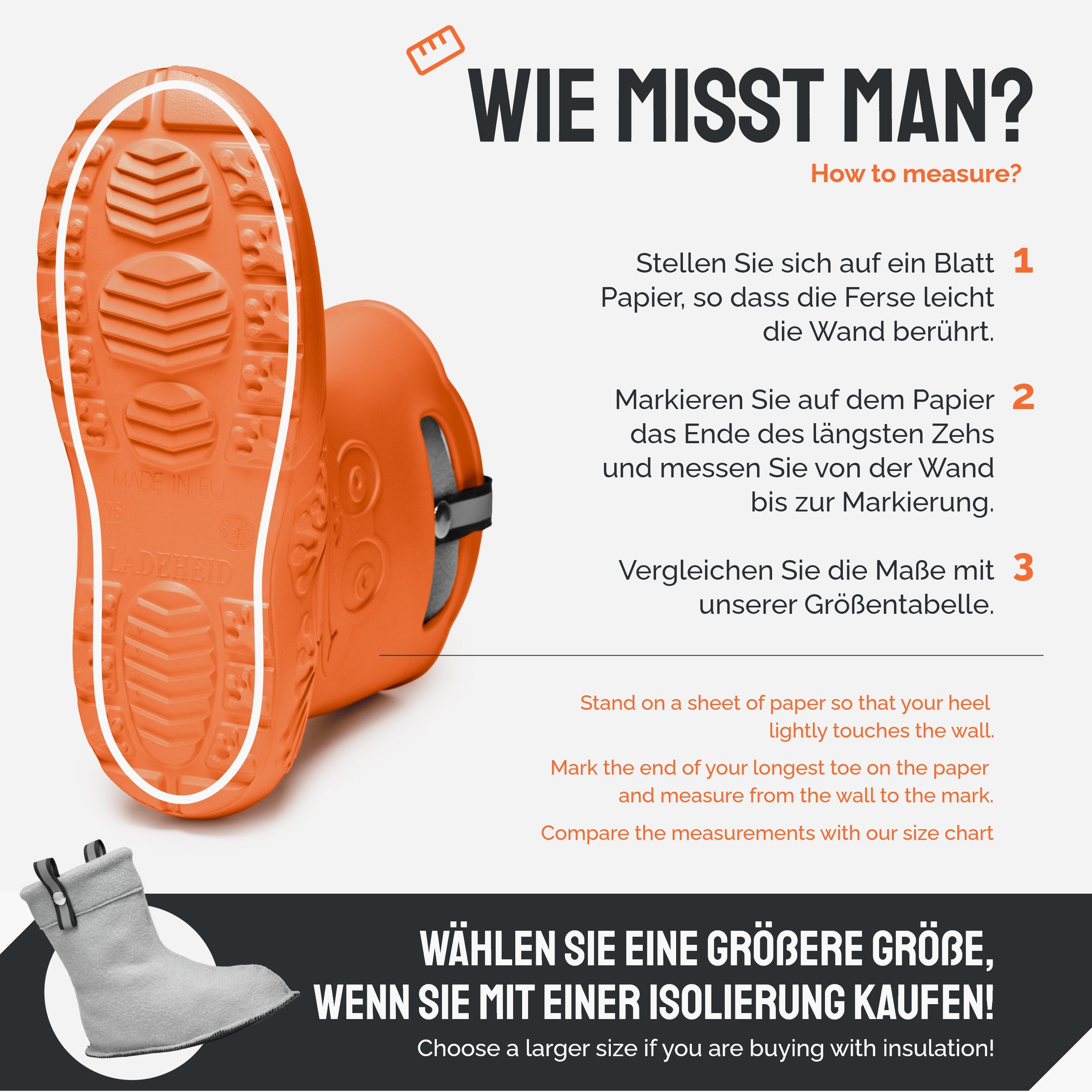 Ladeheid Damen federleichte EVA Gummistiefel Regenschuhe gefüttert LA-CA-23 Gummistiefel