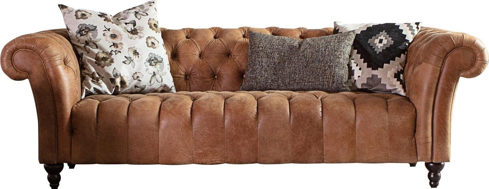 Gutmann Factory Big-Sofa Amazonas, aus Anilinleder cognac