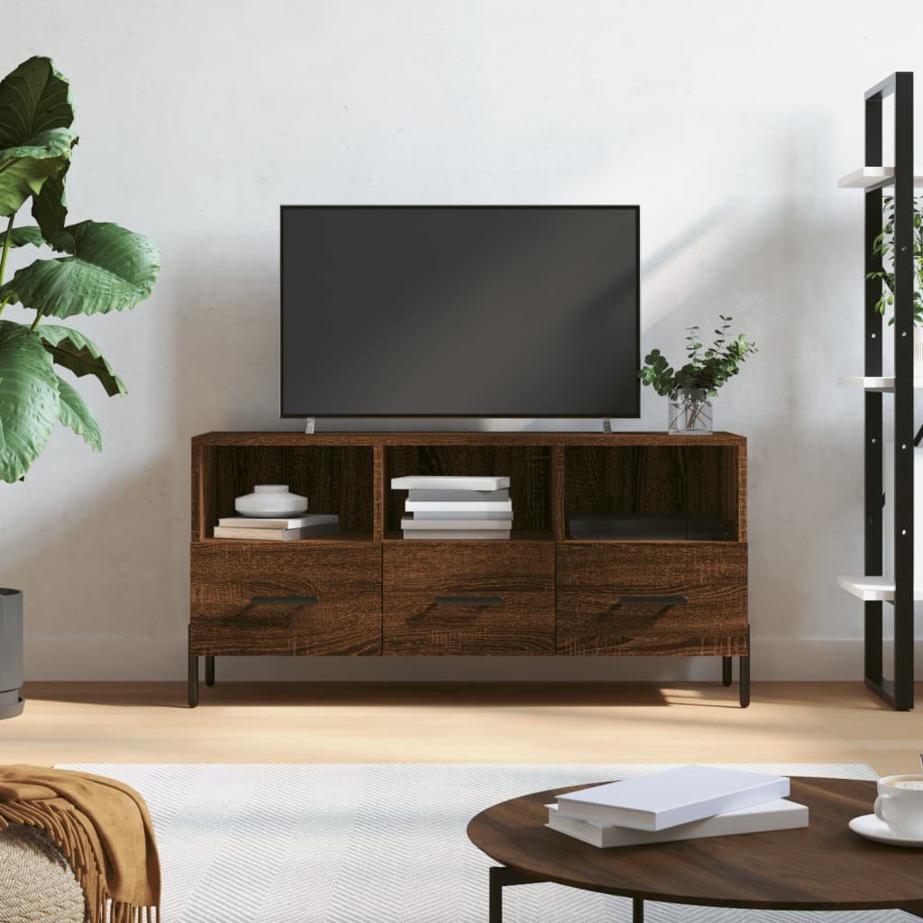 Holzwerkstoff 102x36x50 Eichen-Optik TV-Schrank furnicato Braun cm