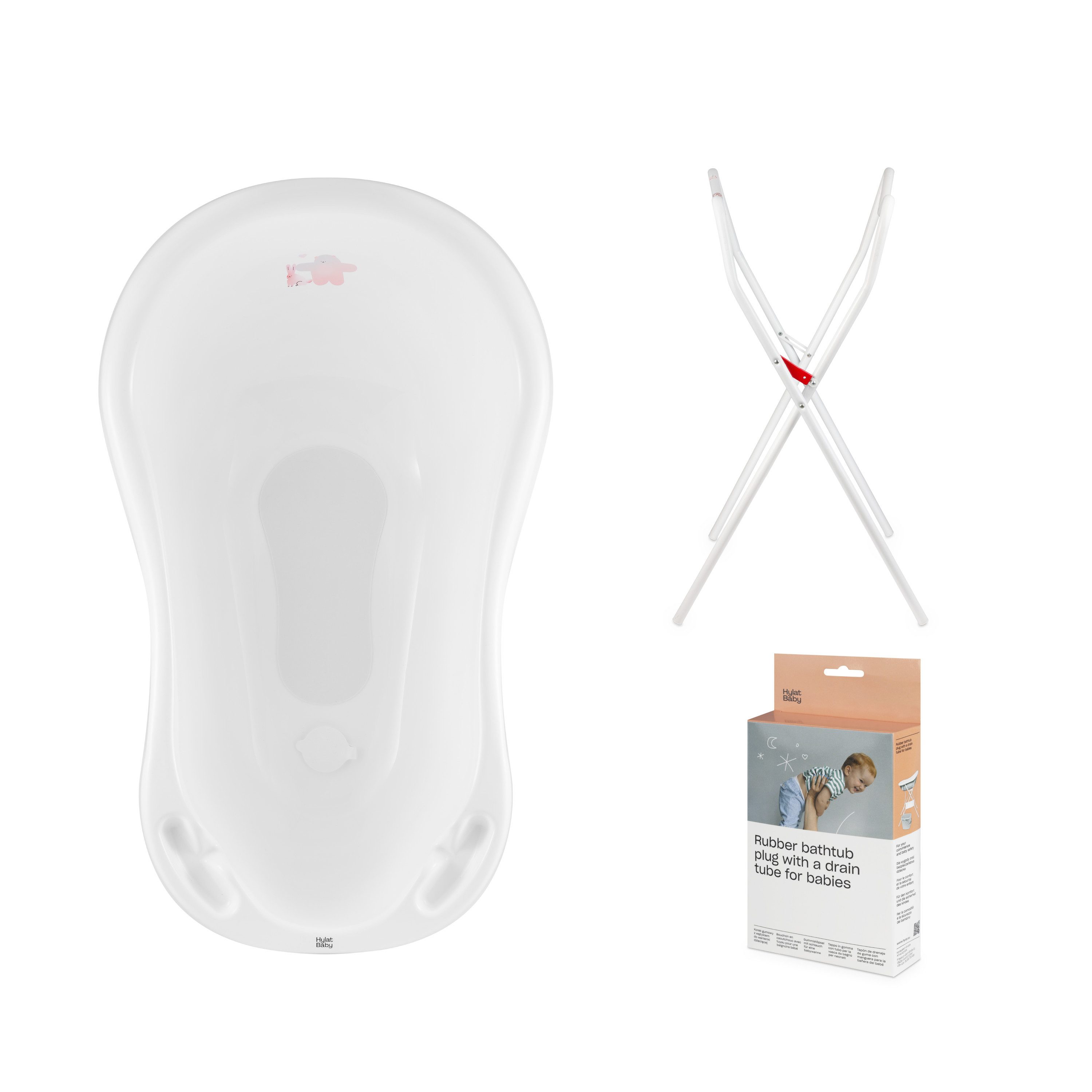 Babybadewanne Baby Badewanne Set mit Gestell - für Neugeborene und Babys