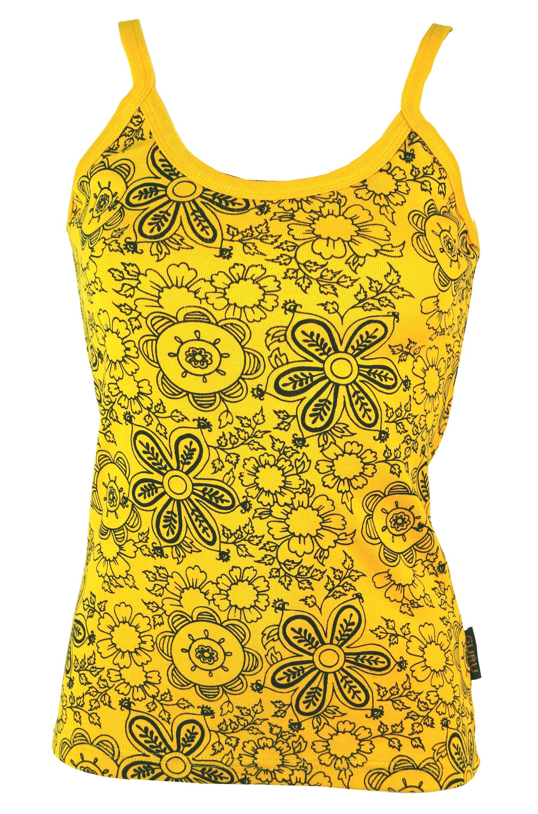 Guru-Shop T-Shirt Yoga Top Blümchen - günstig online kaufen