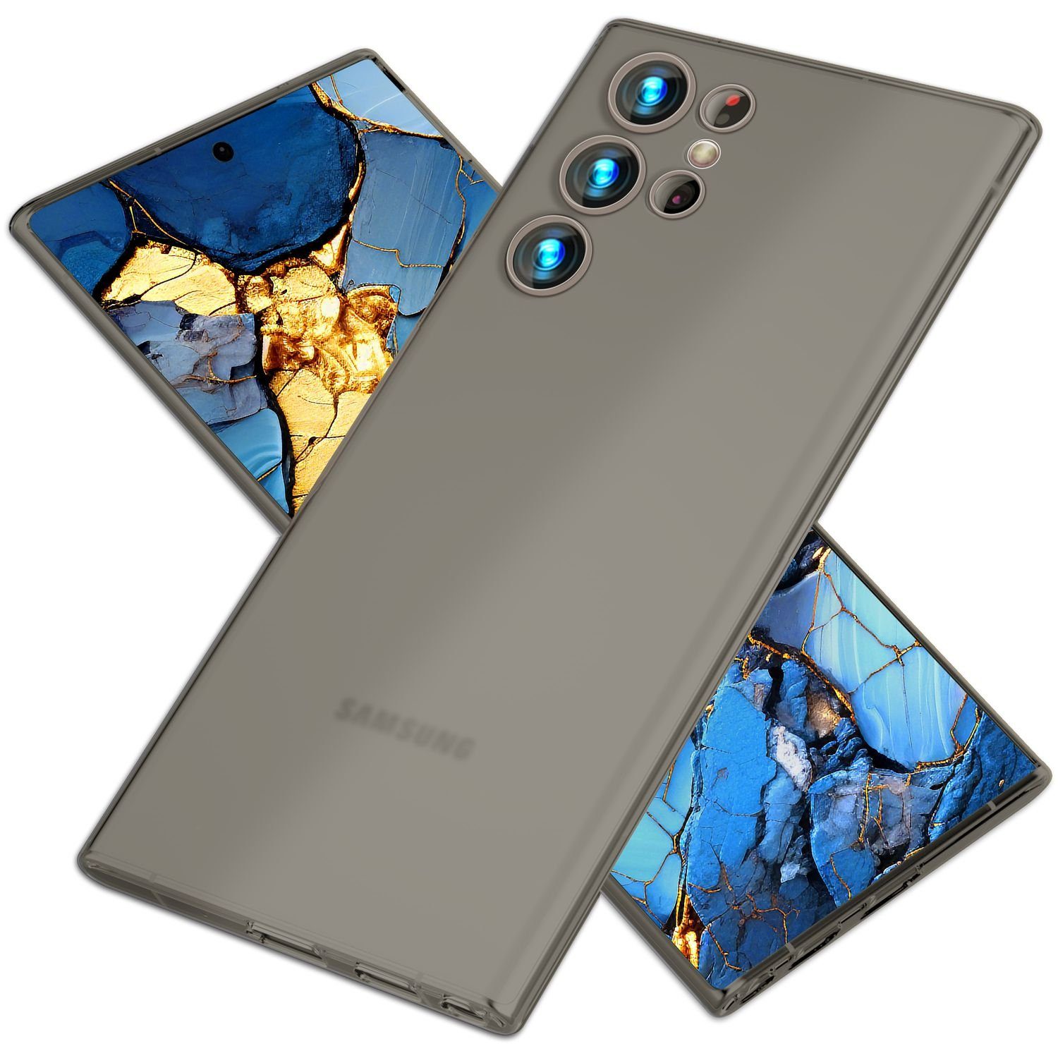 Nalia Smartphone-Hülle Samsung Galaxy S24 Ultra, Extrem Dünne Matte Hülle / 0,3mm Schlankes Hardcase / Ultra Slim Cover