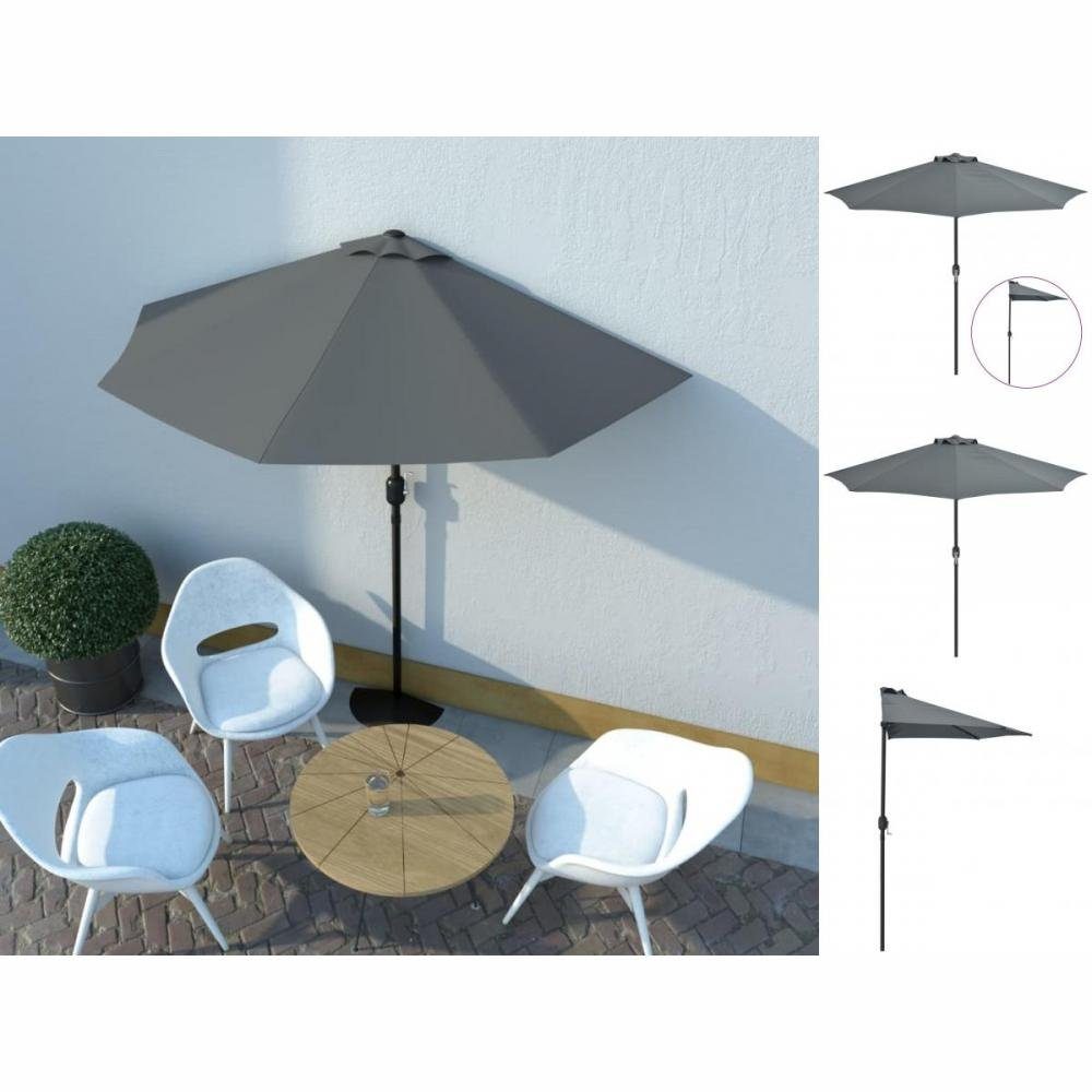 vidaXL Sonnenschirm BalkonSonnenschirm mit AluMast Anthrazit 270135