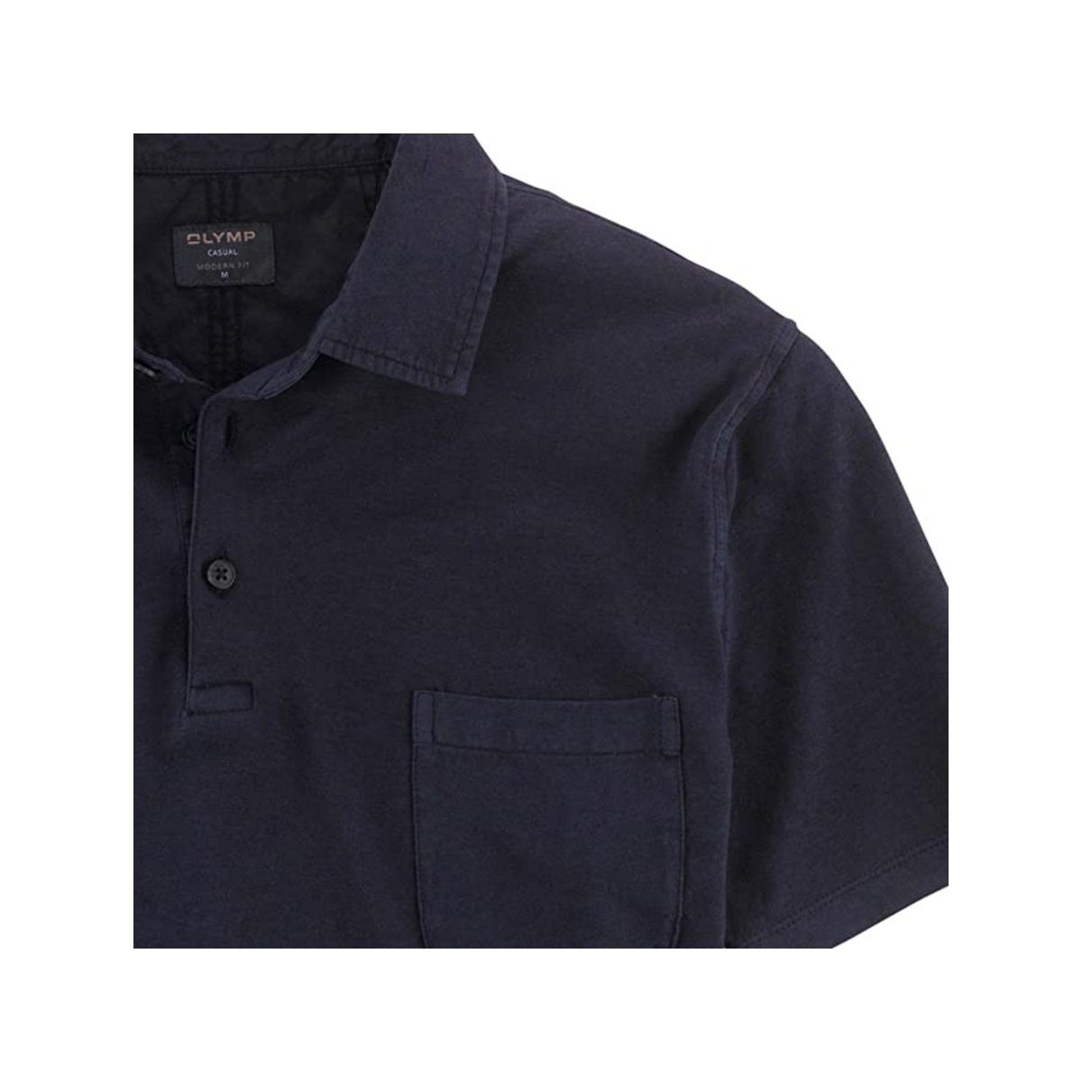passform (1-tlg) T-Shirt OLYMP textil marineblau
