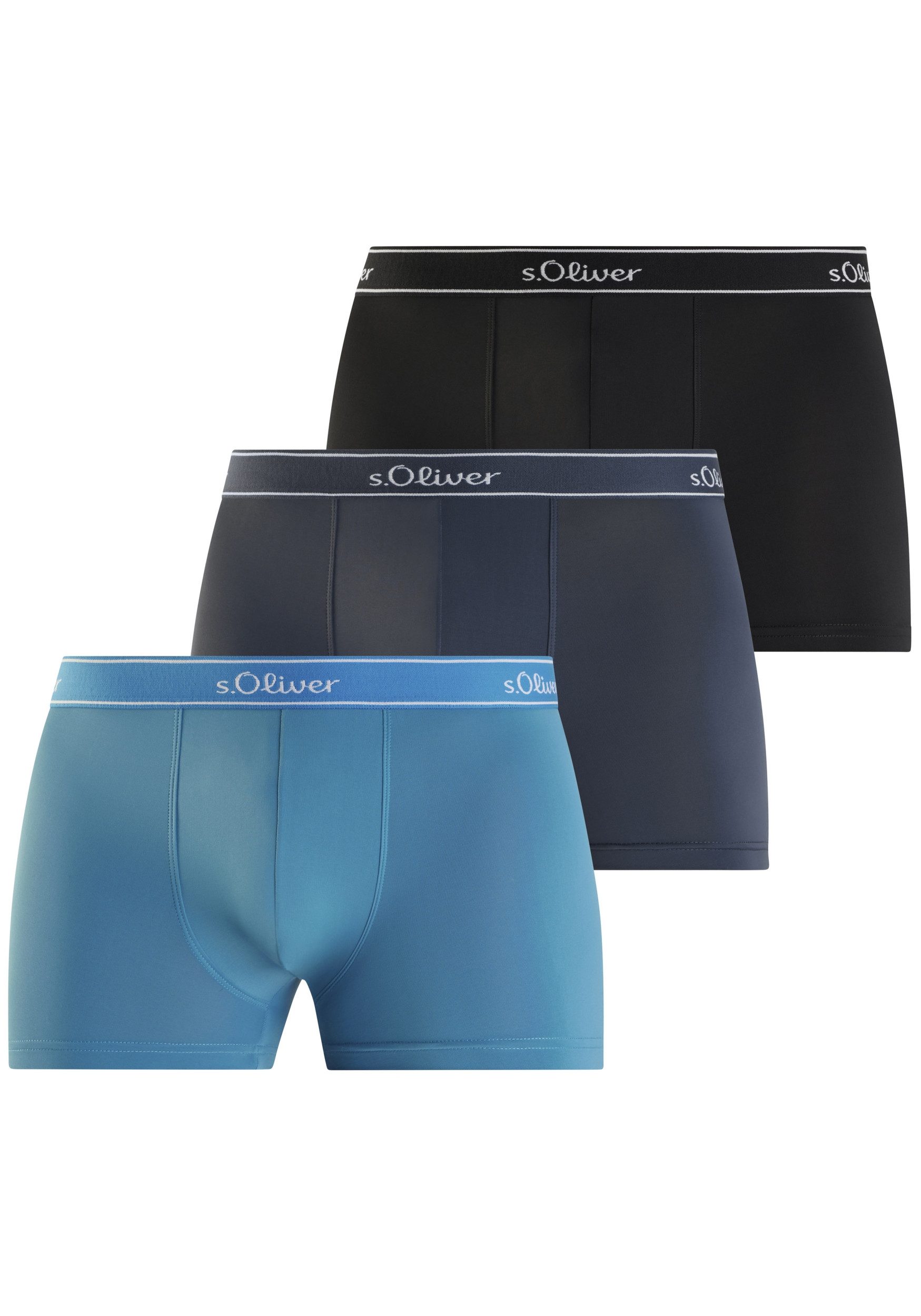 s.Oliver BLACK LABEL Boxershorts s.Oliver Damen s.O Boxer Microfaser 3x Blau