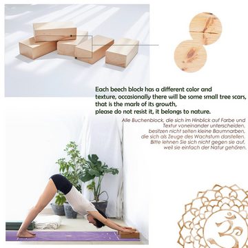 GOLDEN Yogablock GOLDEN Yogablock Holz Supra Grip - ökologisch hergestellt - Yogaklotz aus Naturkork für Yoga und Pilates - Yoga Block für Anfänger und Fortgeschrittene
