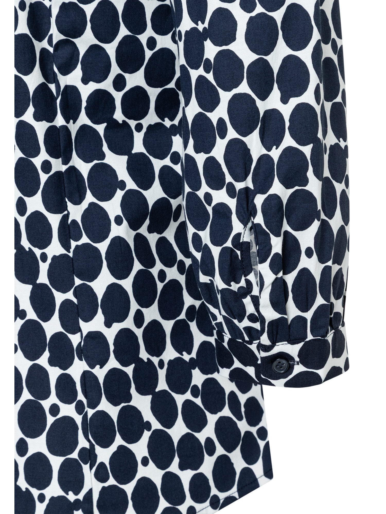 MORE&MORE Klassische Bluse taillierte Hemdbluse mit Tupfenprint