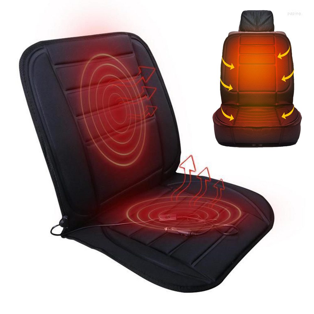 BlingBin Sitzheizkissen 12V Beheizbare Sitzauflage, Auto Sitzheizung Auflage, 1er Set 1-tlg., 1tlg, Winter-Autositzkissen mit durchgehender Rückenlehne für PKW, LKW, SUV