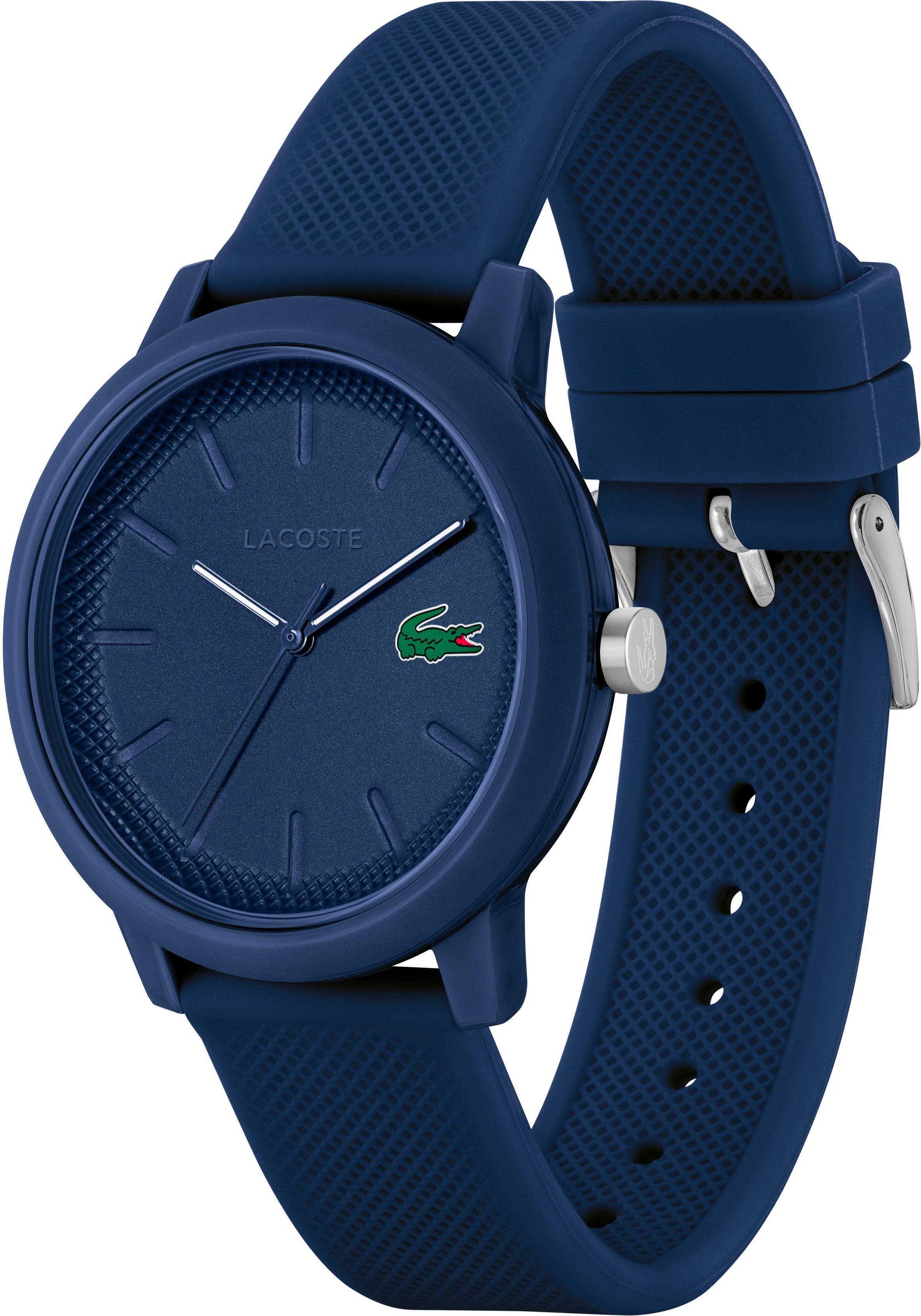Lacoste Quarzuhr LACOSTE.12.12 2011172, Armbanduhr, Herrenuhr, Mineralglas, Silikonarmband