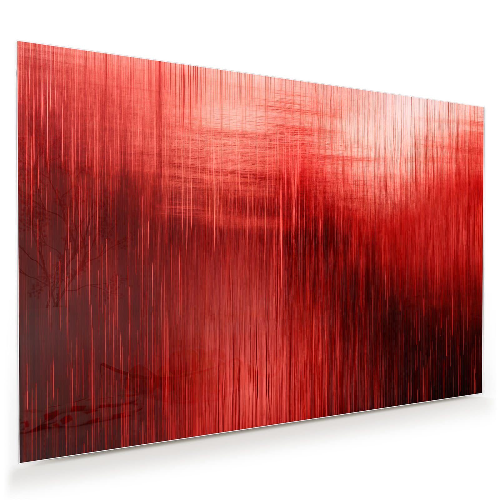 Primedeco Glasbild Wandbild Rote Textur mit Aufhängung, Abstrakte Kunst (21 verschiedene Größen, 1 St), Elegante Aufhängung