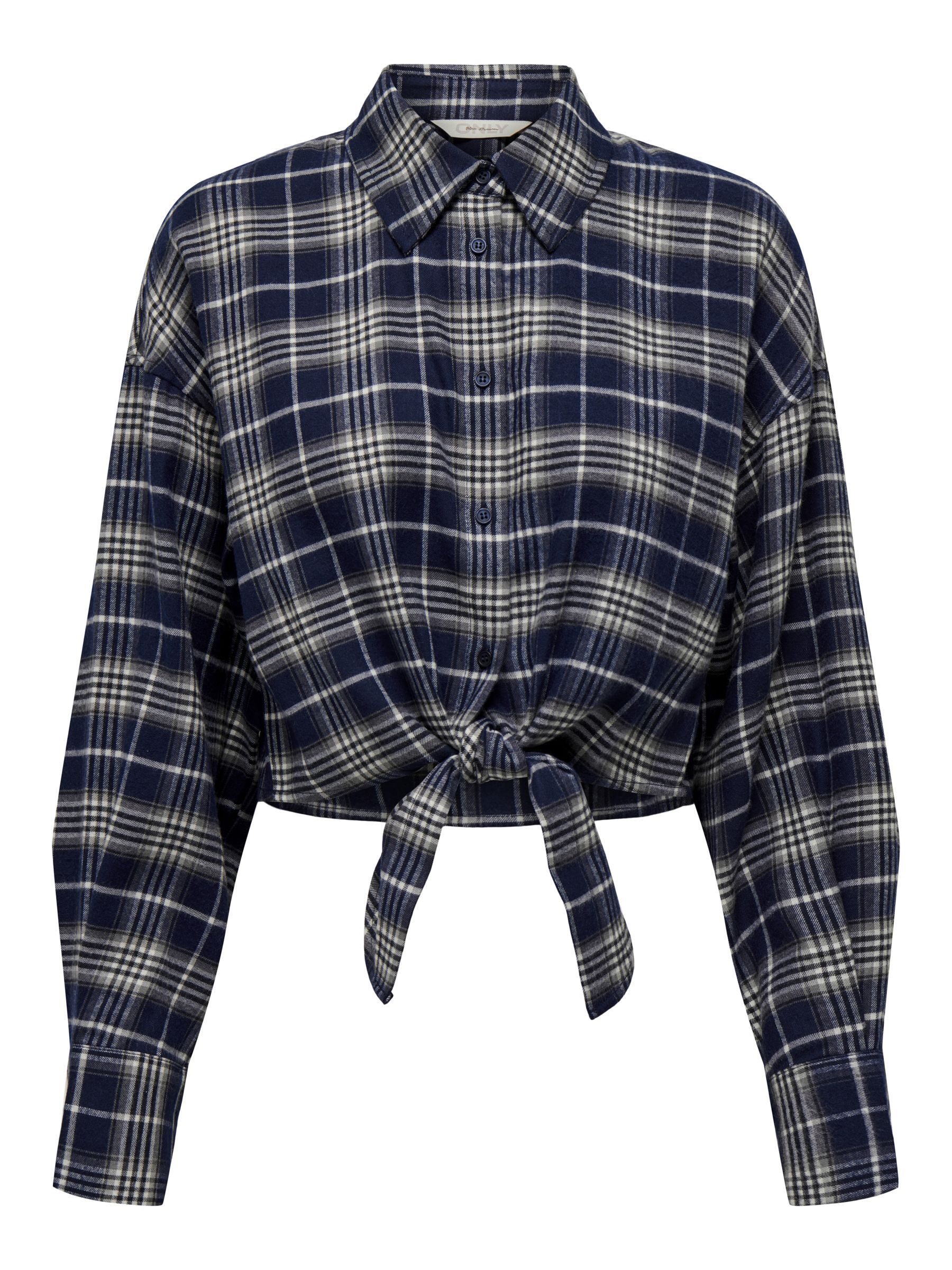 ONLY Langarmbluse ONLREBECCA LS KNOT CHECK SHIRT WVN günstig online kaufen