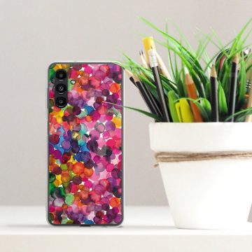DeinDesign Handyhülle bunt Punkte Wasserfarbe Overlapped Watercolor Dots, Samsung Galaxy A13 5G Silikon Hülle Bumper Case Handy Schutzhülle
