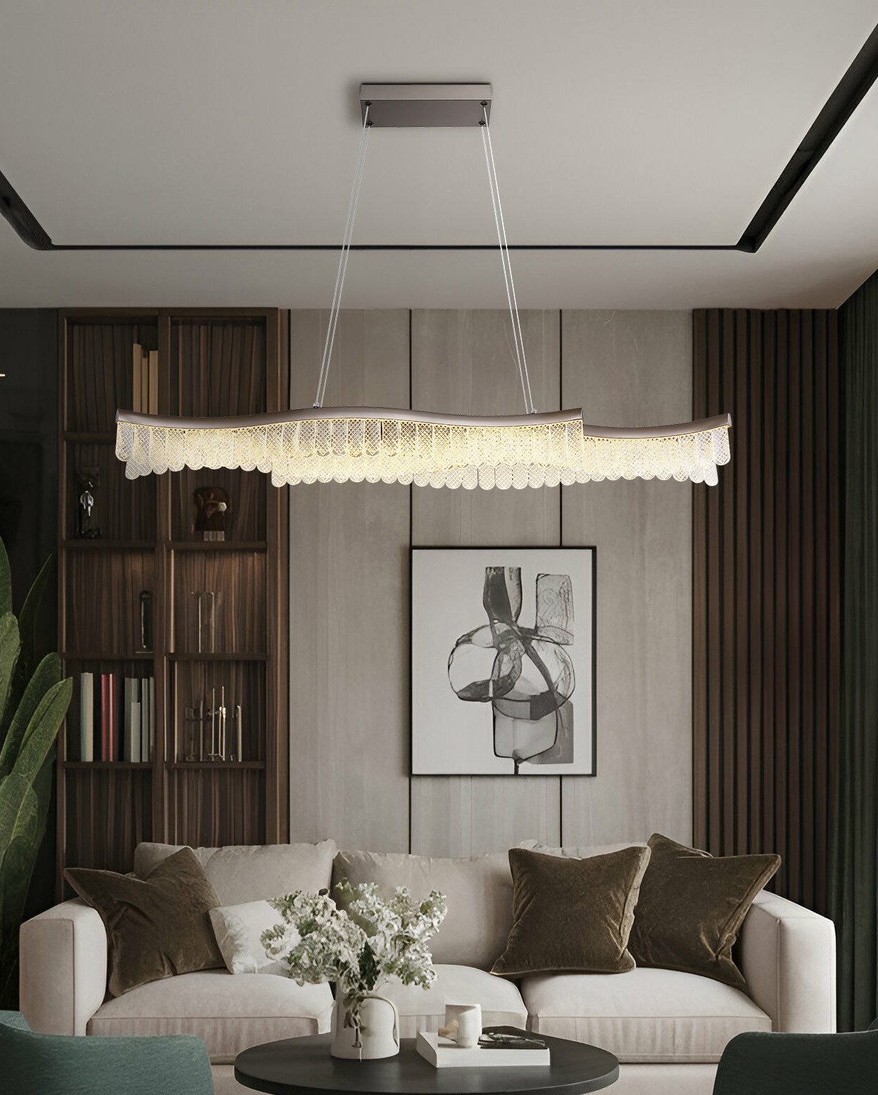 GLOBO LIGHTING LED Pendelleuchte JULIET, LED fest integriert, Warmweiß, Hängelampe/Hängeleuchte/Wohnzimmer/Esstisch/elegant