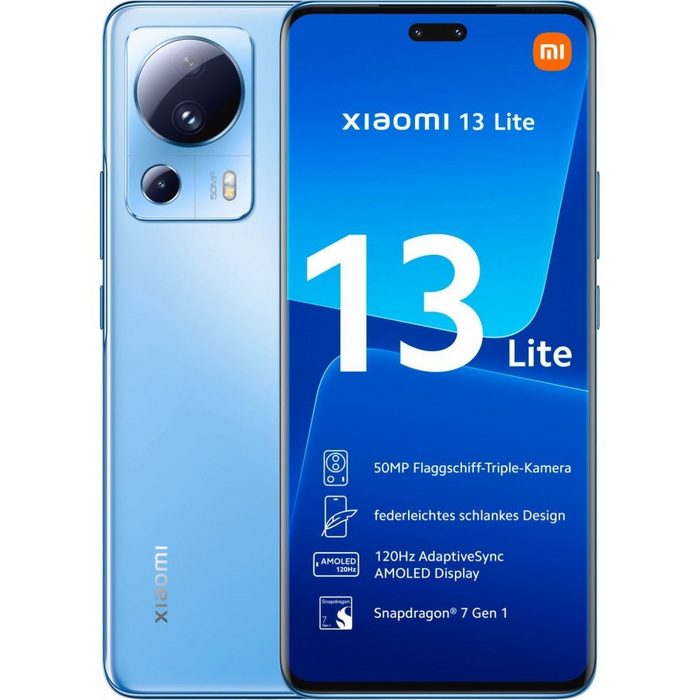 Xiaomi 13 Lite 5G 256 GB / 8 GB - Smartphone - lite blue Smartphone (6 5 Zoll 256 GB Speicherplatz)