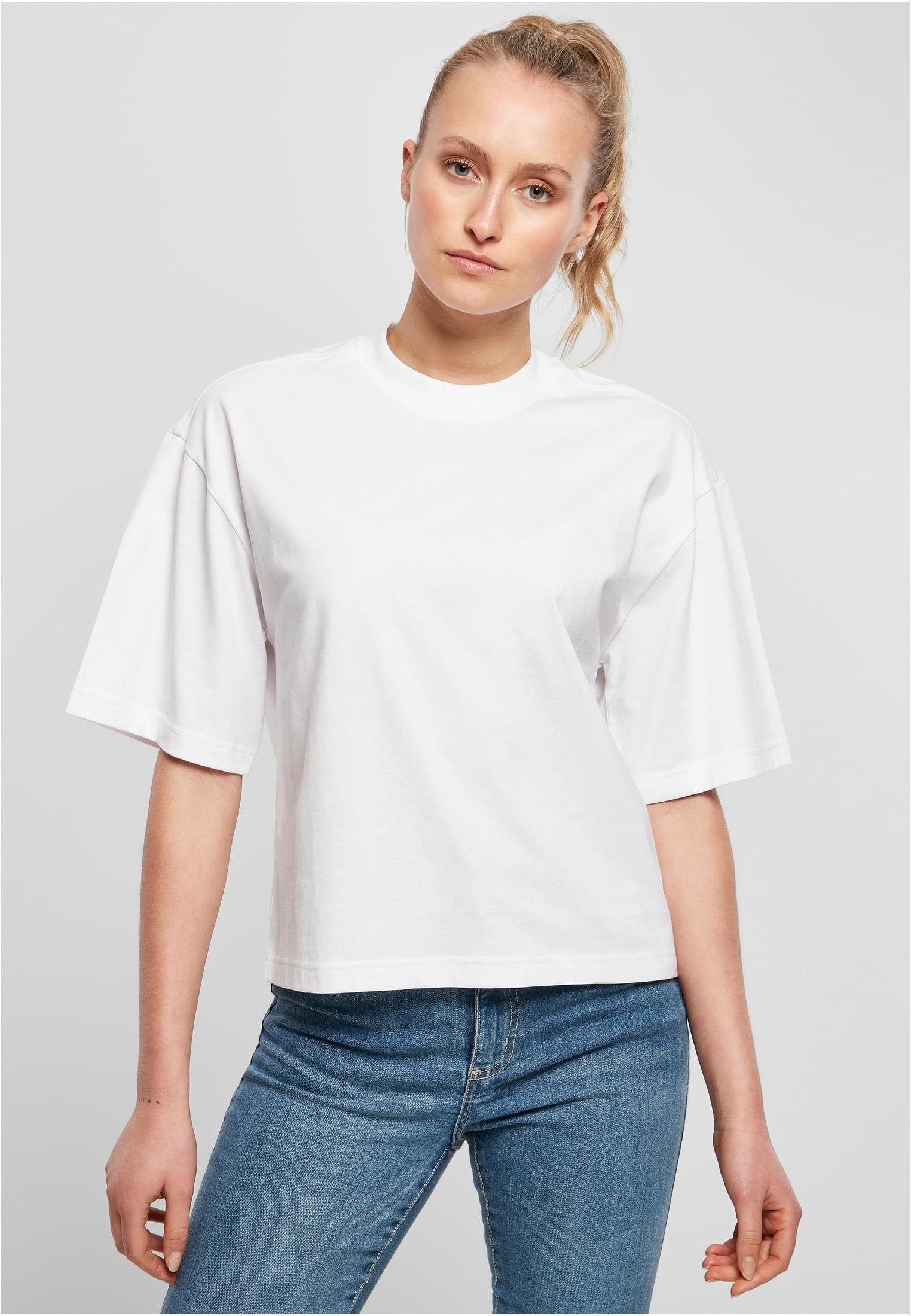 Tee T-Shirt (1-tlg) Damen Oversized white CLASSICS Organic Ladies URBAN