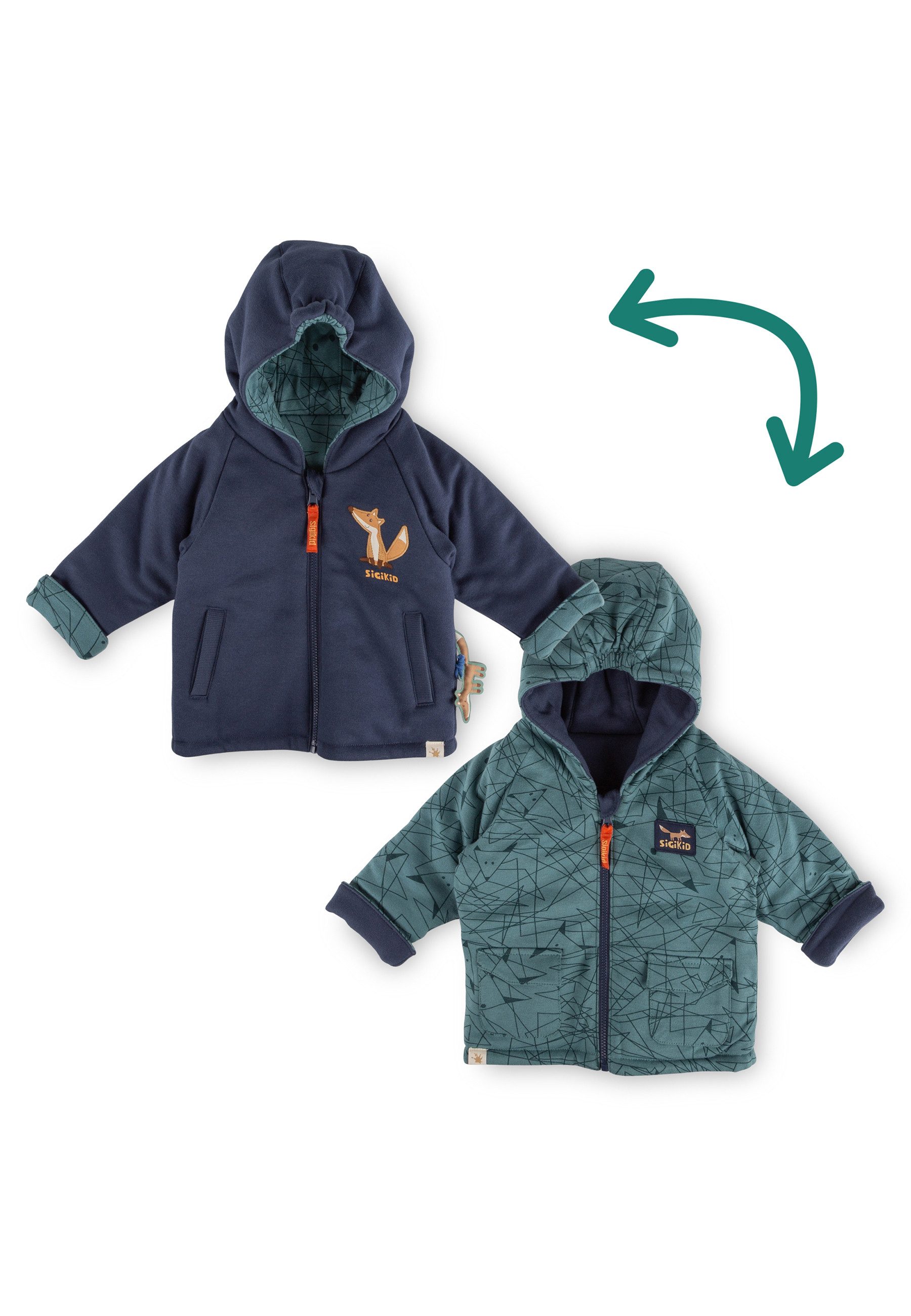 Sigikid Wendejacke Wendejacke wattiert Wild Fox für Babys Jungen (1-St)