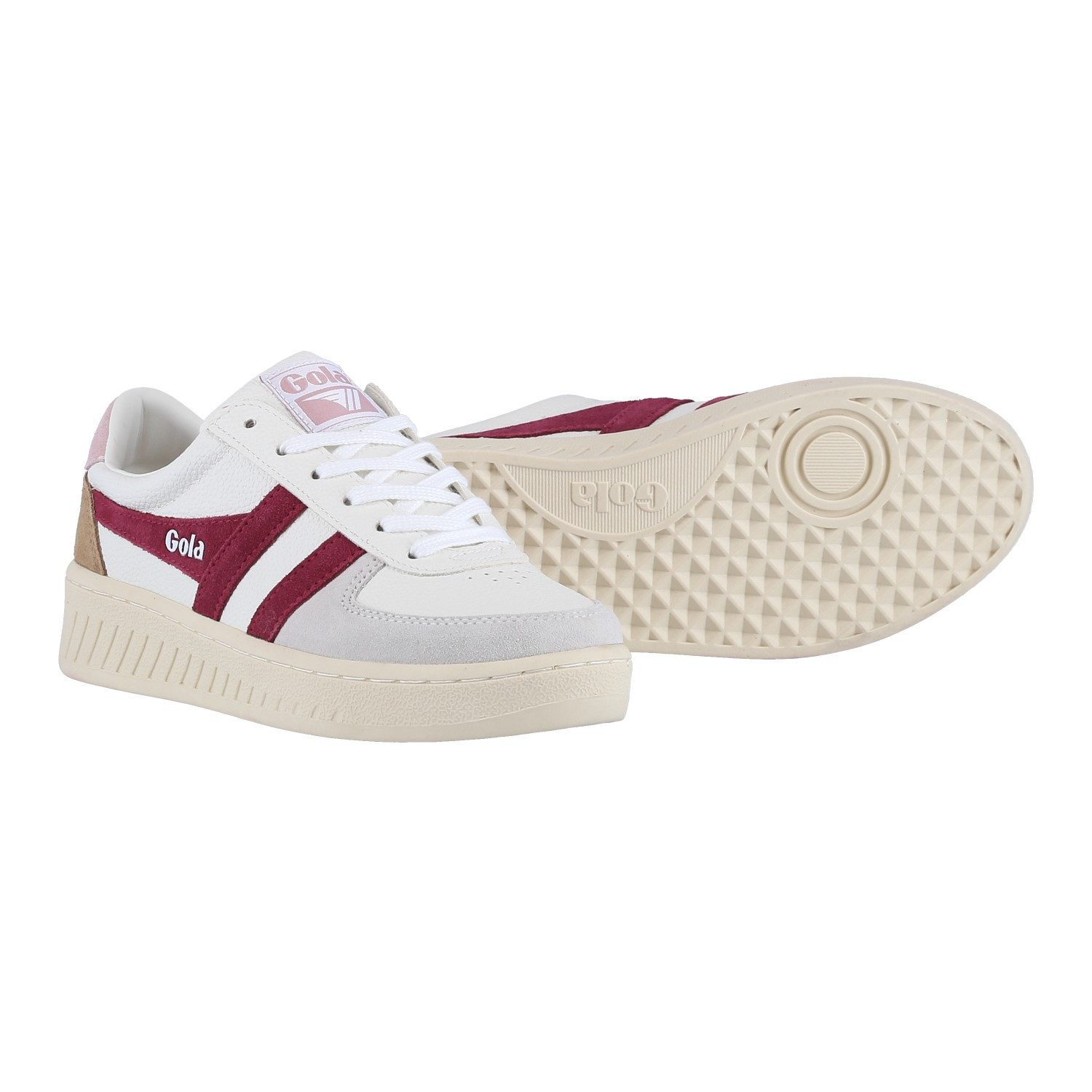 Gola Grandslam Trident weiss/violett/rosa Damen Sneaker