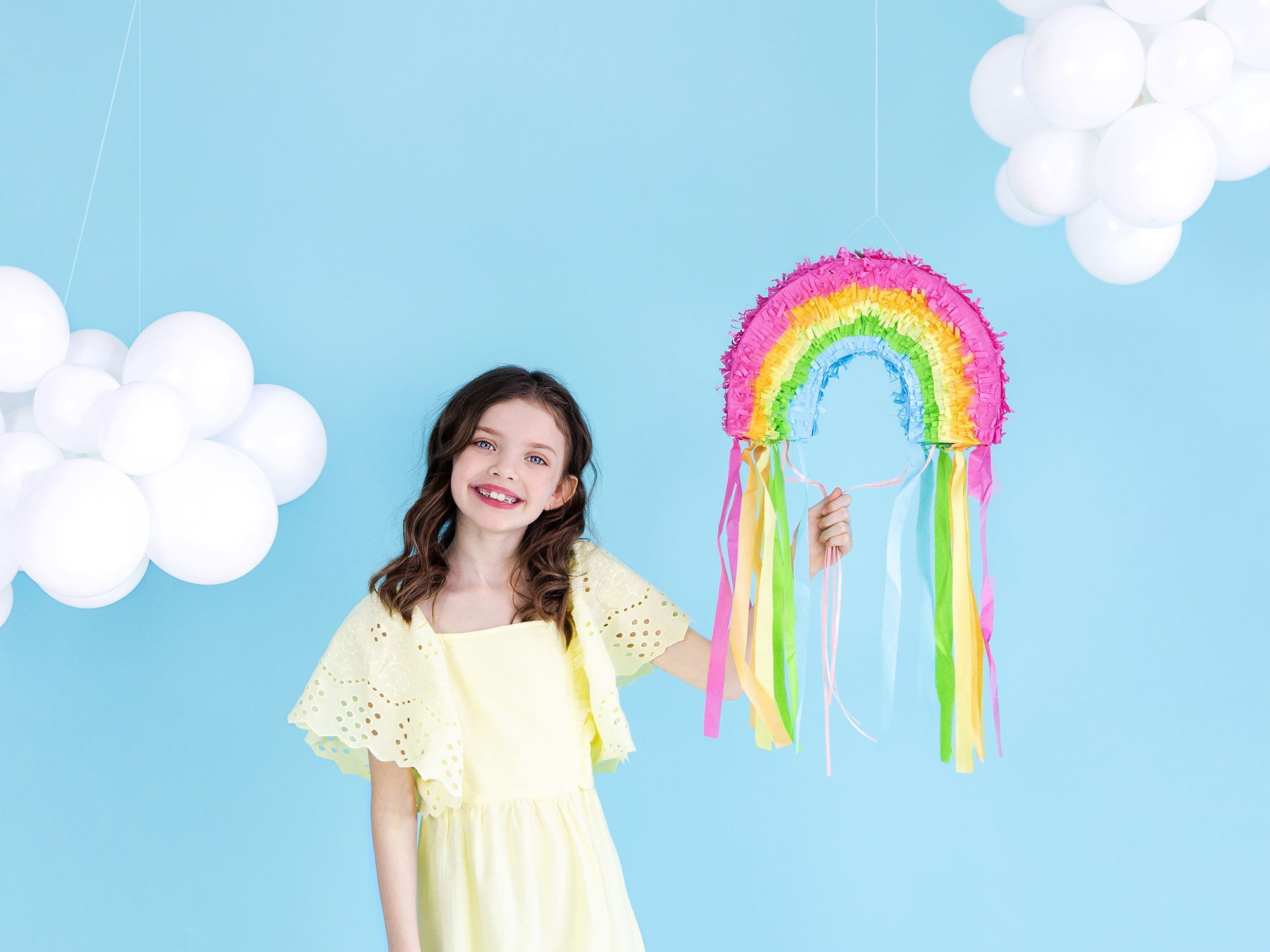 partydeco Pinata, Piñata 20x30x10cm Regenbogen zum Befüllen Bunt