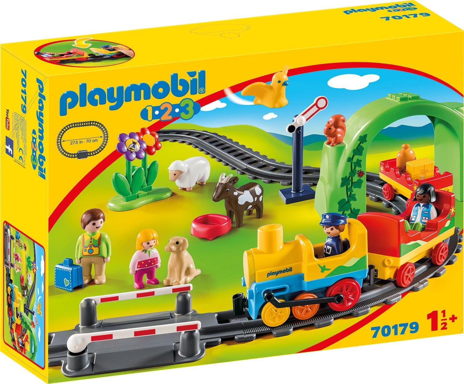 Playmobil Meine 1-2-3, Europe erste (70179), Made in Eisenbahn Playmobil® Konstruktions-Spielset