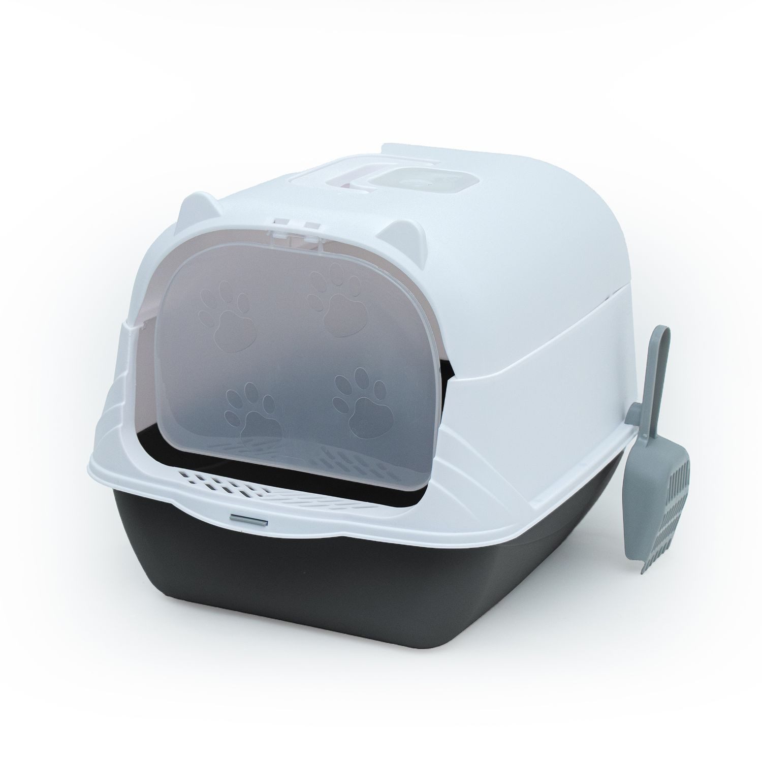 Intirilife Katzentoilette, Katzentoilette mit Deckel inklusive Schaufel Kat günstig online kaufen