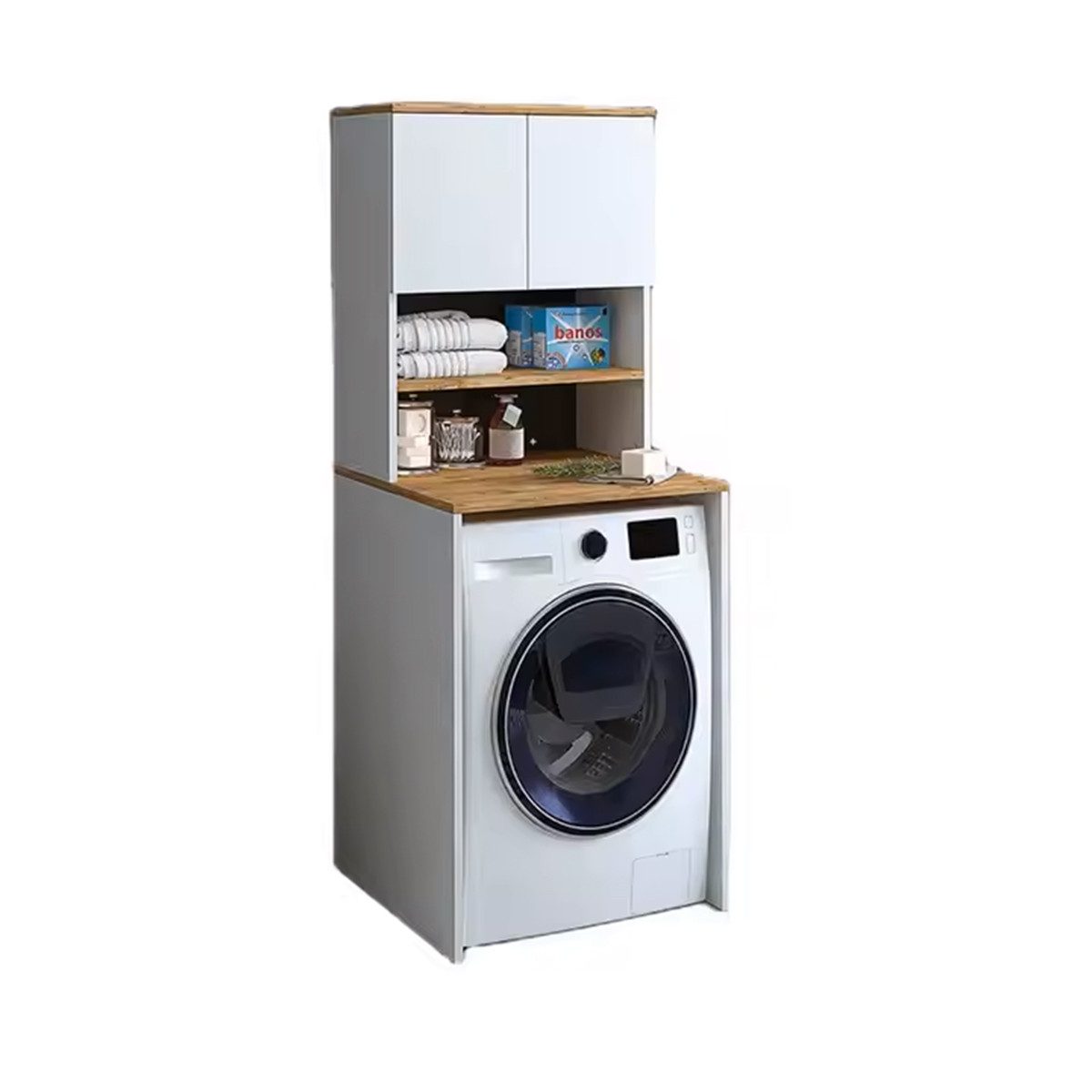 Divit Regal Waschmaschinenschrank # WS1 Waschmaschinen Tower mit Türen in Wei