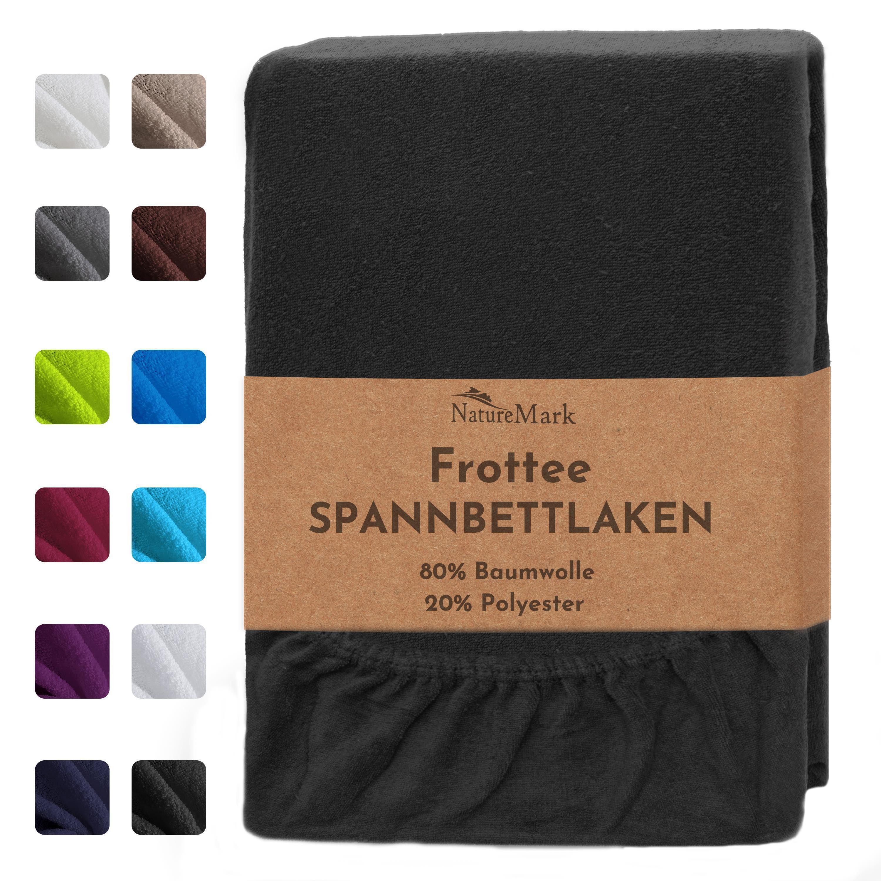 NatureMark Spannbettlaken Frottee Spannbettlaken, 80% Baumwolle / 20% Polye günstig online kaufen