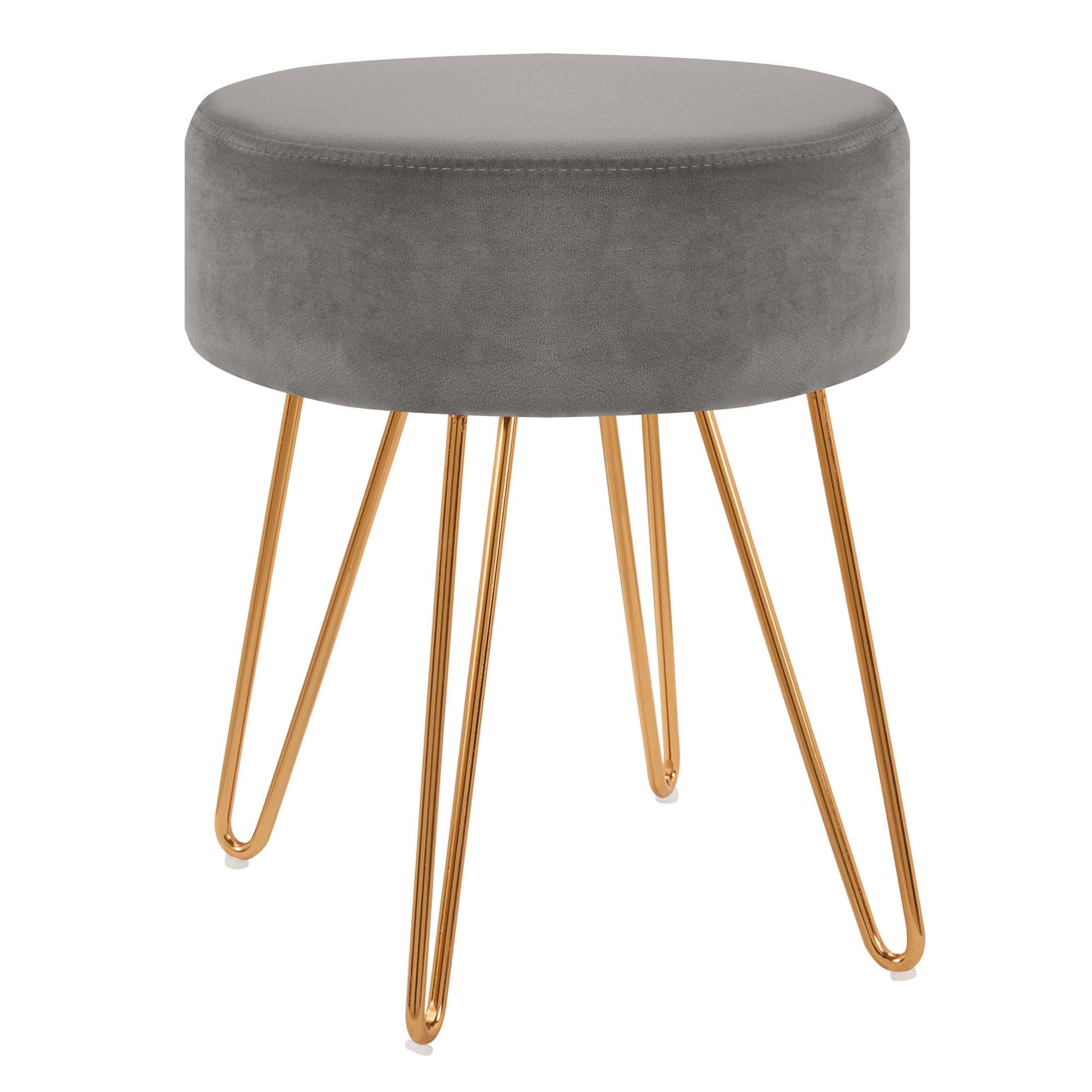 Duhome Hocker (9111), Sitzhocker Rund Hocker Samt oder Stoff Lederoptik Sch günstig online kaufen