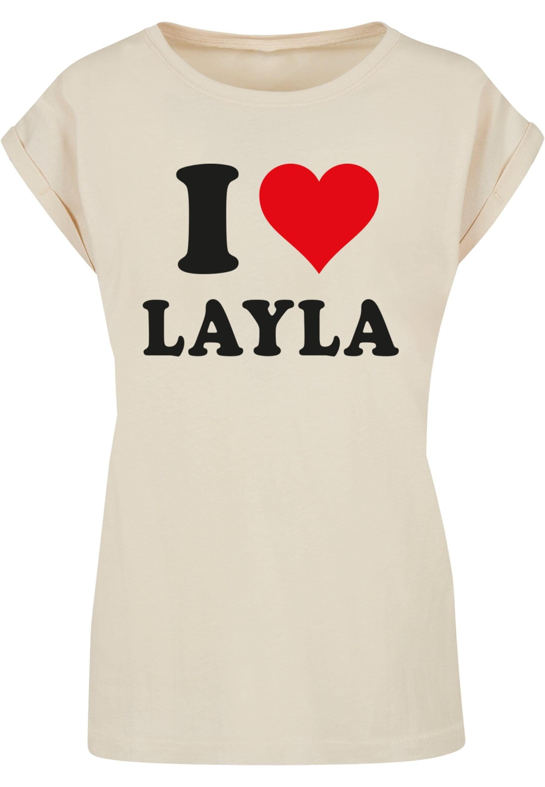 Merchcode T-Shirt (1-tlg) Damen T-Shirt Love whitesand I Layla Ladies