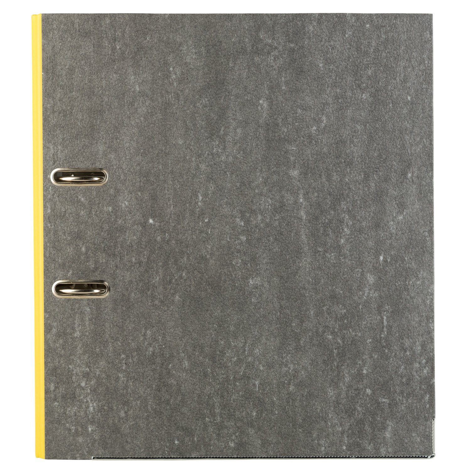 Idena Aktenordner Idena 303064 - Ordner für DIN A4, 8 cm breit, Wolkenmarmor, gelb, 1