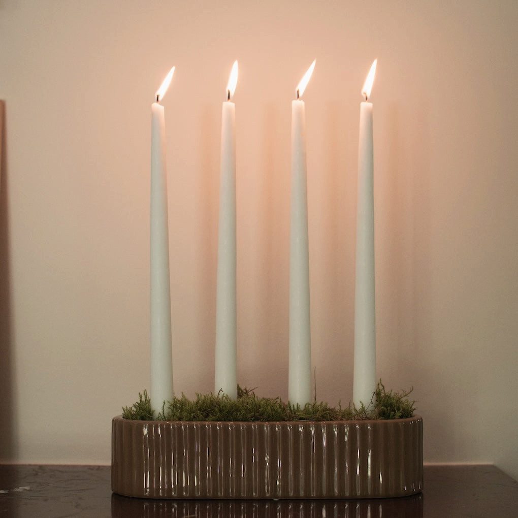 dbkd Kerzenhalter Adventskerzenhalter Stripe - shiny nougat günstig online kaufen