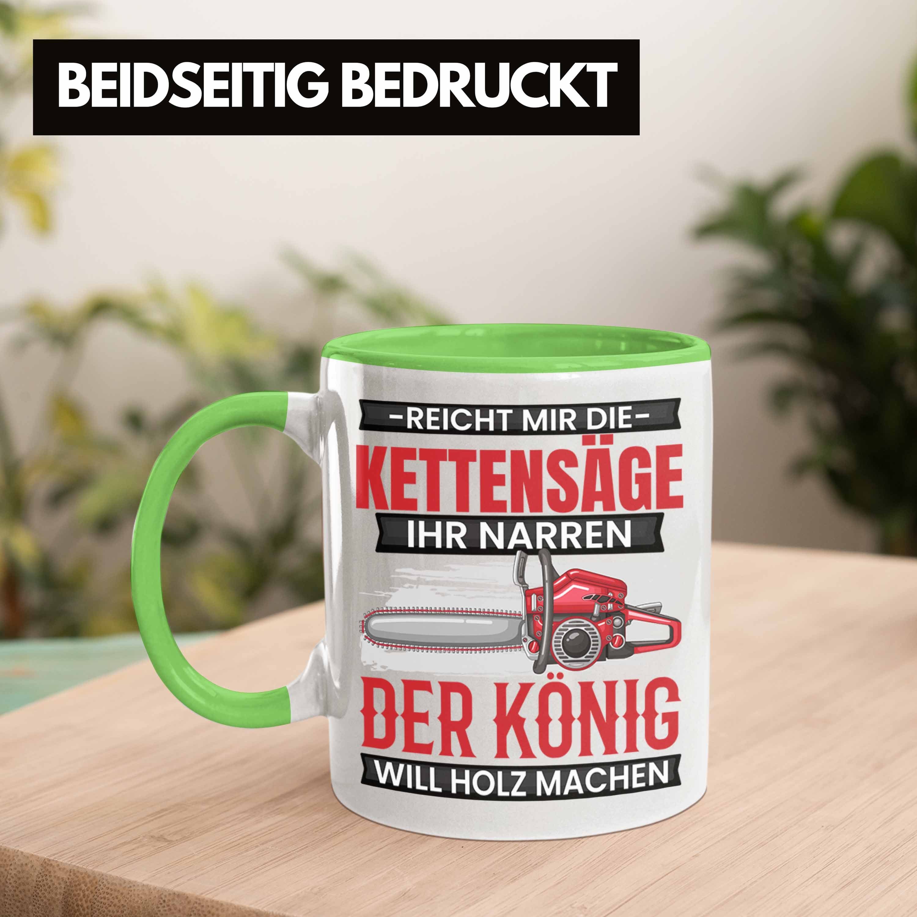 Waldarbeiter Trendation Geschenkidee Tasse Kaffee-B Holzfans Geschenk Grün Tasse Waldarbeite