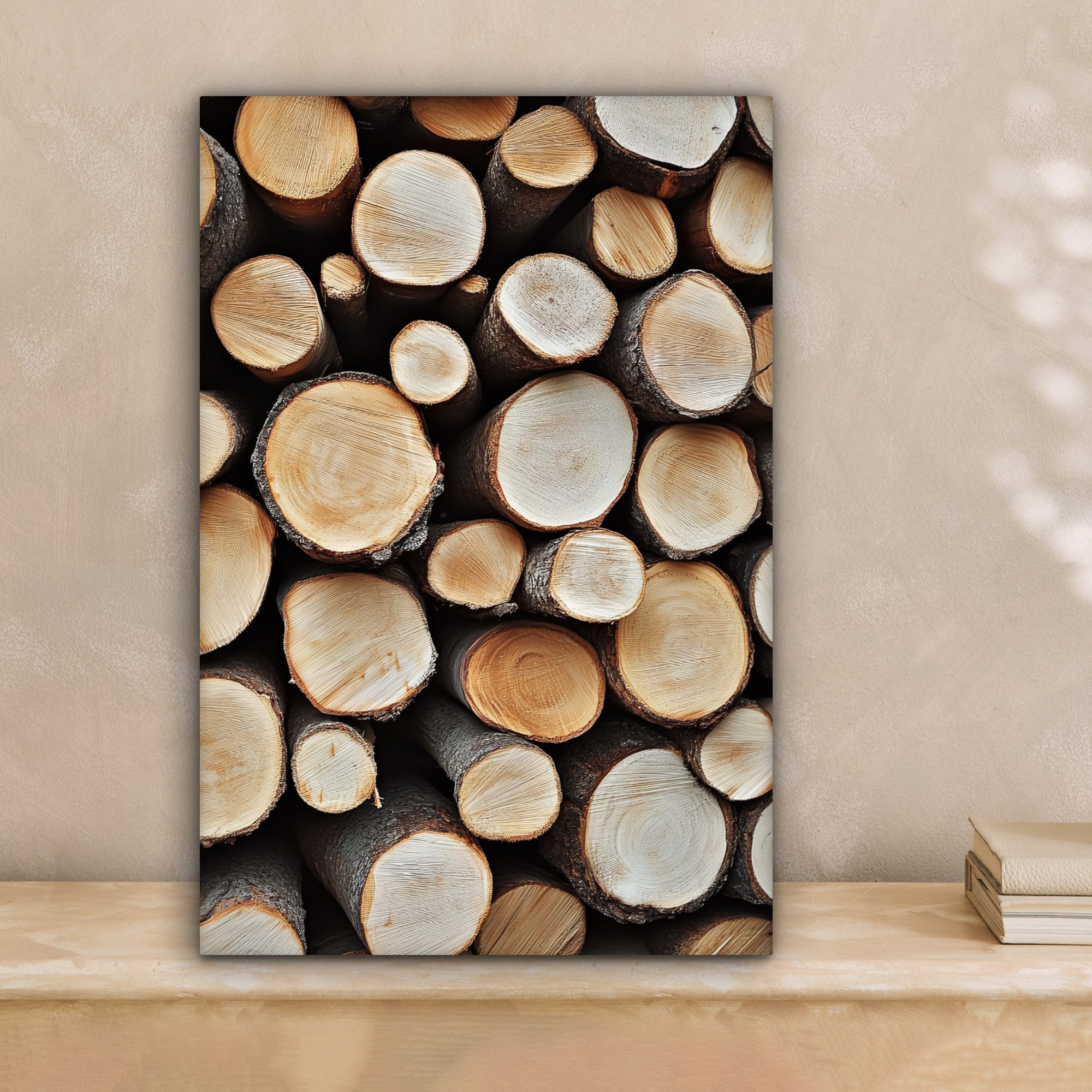 OneMillionCanvasses® Leinwandbild Holz - Baumstämme - Textur, Fotodruck (1 günstig online kaufen