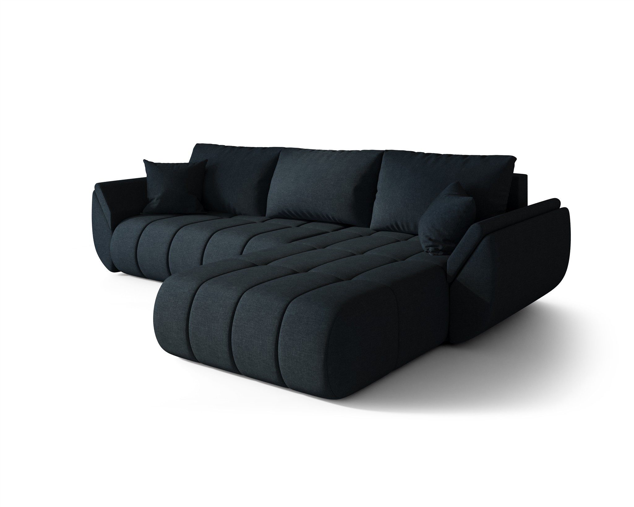 Fun Möbel Ecksofa Sofa MISATO mit Schlaffunktion in Stoff, incl. Bettkasten, Rundumbezug